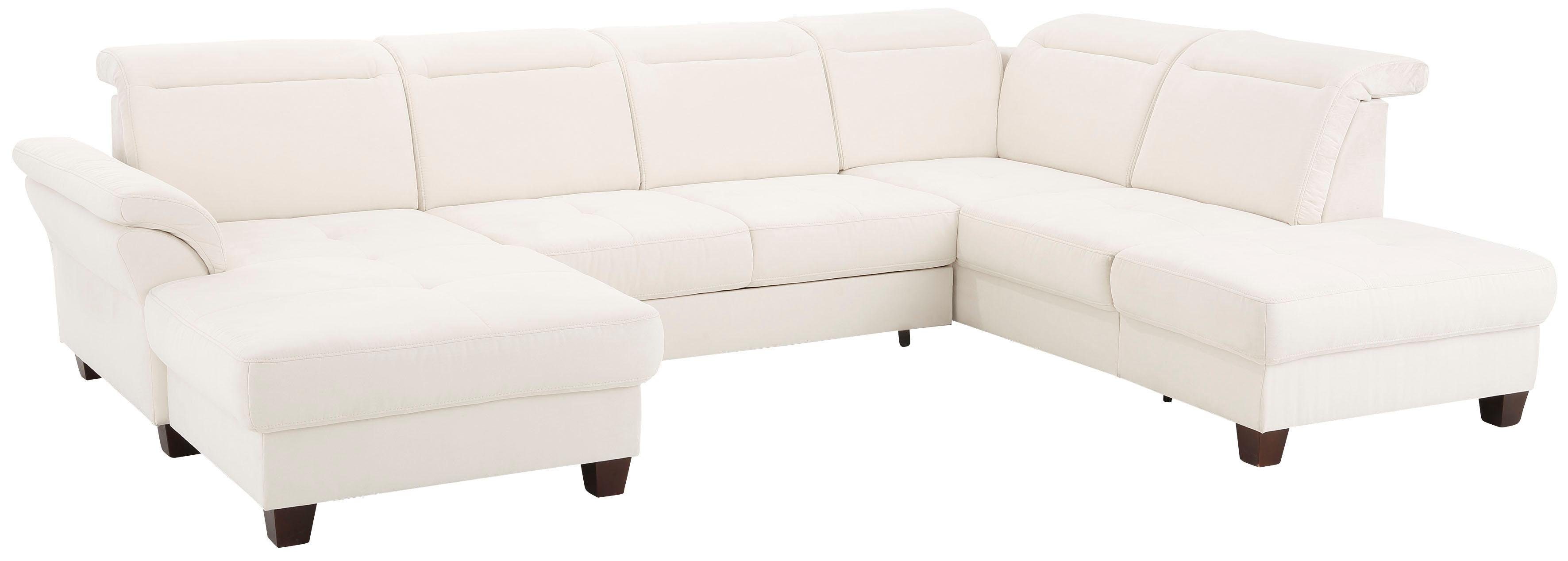 Home affaire Wohnlandschaft Solvei U-Form, Sitztiefenverstellung und Federkern, wahlweise Kopfteilverstellung