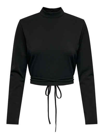 JACQUELINE de YONG T-Shirt Longsleeve Oberteil Shirt Cropped Rückenfrei JDYGEGGO 5566 in Schwarz-2