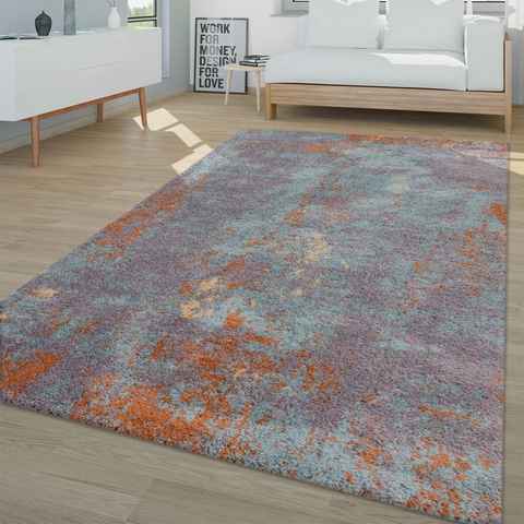 Hochflor-Teppich Wohnzimmer Teppich Hochflor Langflor Modern Abstrakt, TT Home, Läufer, Höhe: 34 mm