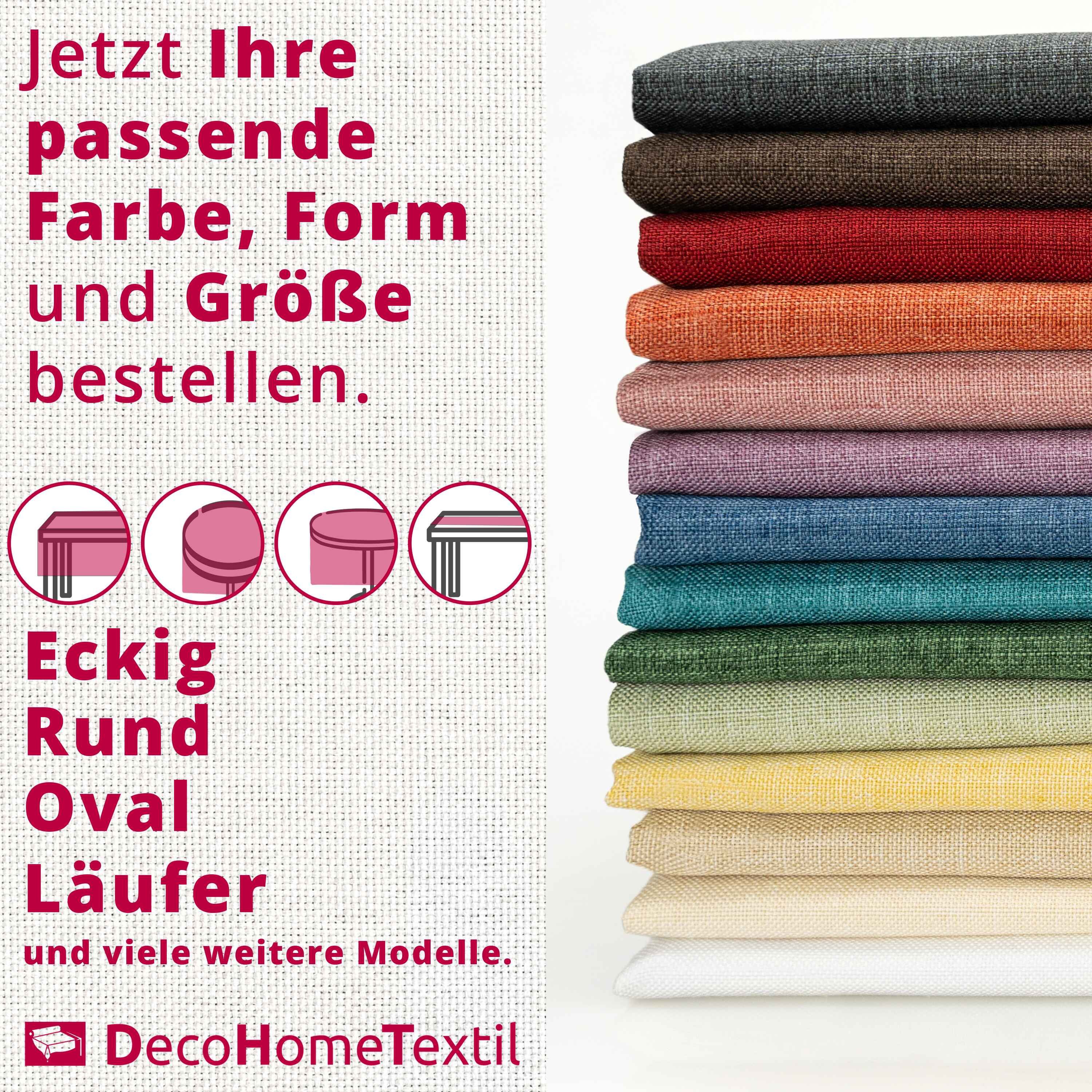 DecoHomeTextil Heimtextilmanufaktur Tischdecke Leinen Optik Tischdecke Tischtuch Abwaschbar Wasserabweisend