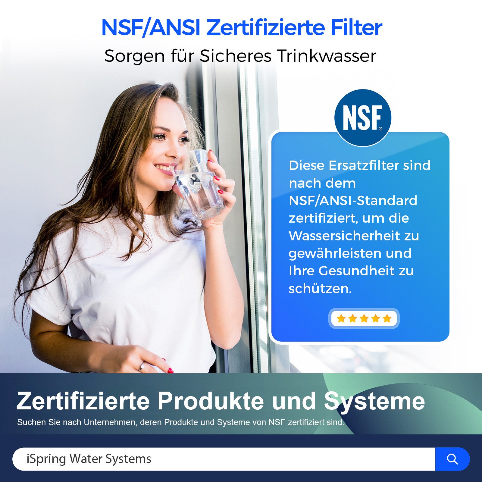iSpring Ersatzfilter FA15 Alkalisierende Mineralpatrone für RO-Anlagen, 25 cm, mit Calcit & Mineralkugeln – Bild 2 von 5