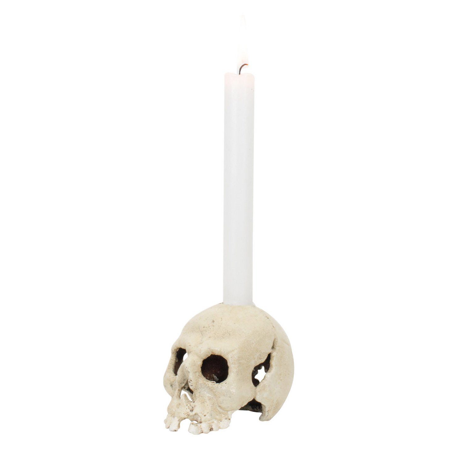 Totenkopf Eisen Kerzenhalter Kerzenständer Antik-Stil Figur Skulptur Aubaho 1 Kerzenständer