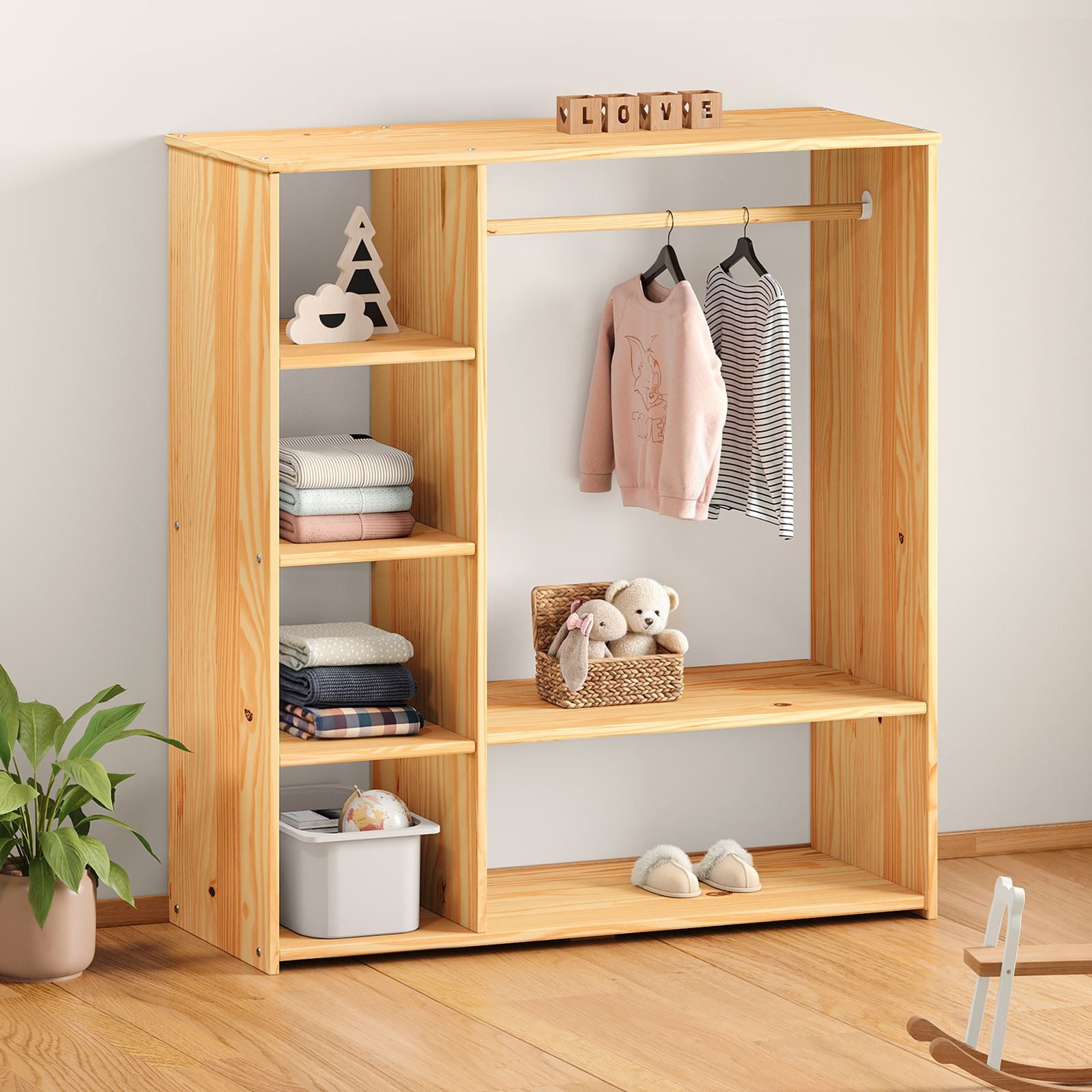 IDIMEX Kinderkleiderschrank RAFAEL Kinderschrank mit Kleiderstange günstig online kaufen