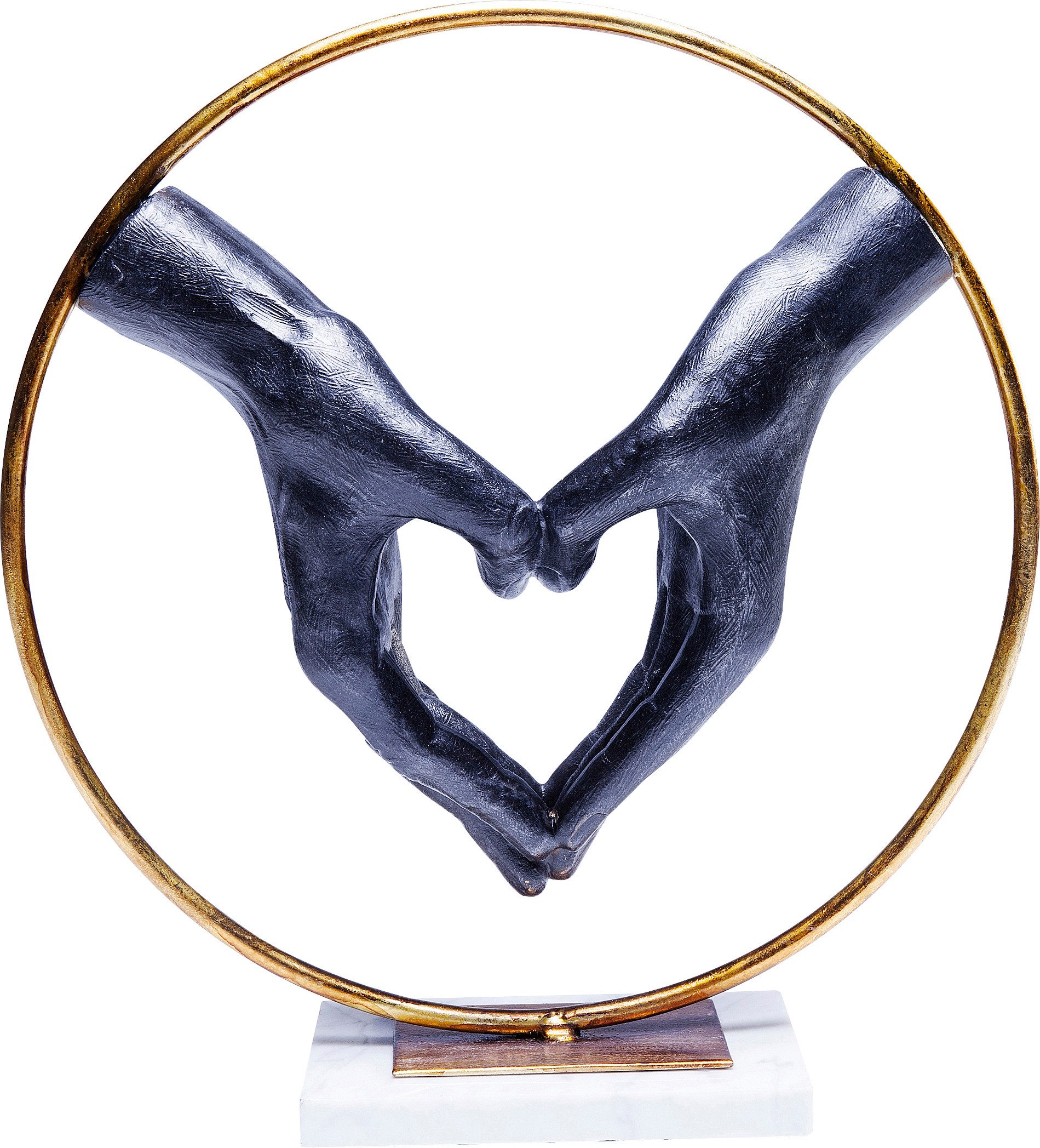 Kare Design Dekoobjekt Deko Objekt Elements Heart Hand 33cm