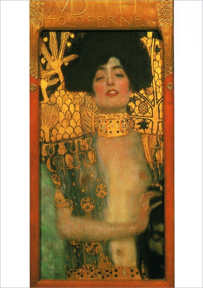 Postkarte Kunstkarte Gustav Klimt "Judith mit dem Haupt des Holofernes"