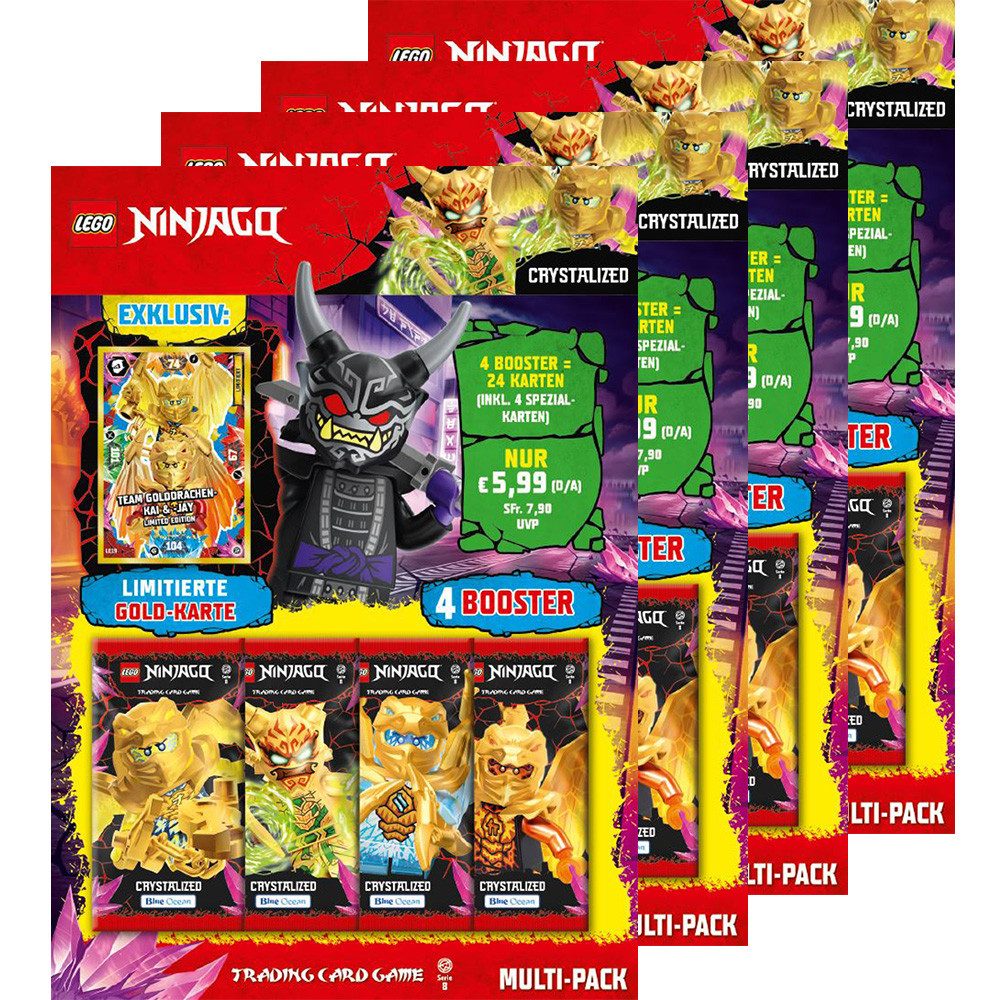 LEGO® Sammelkarte LEGO Ninjago Serie 8 Trading Cards - Alle 4 verschiedenen Multipacks