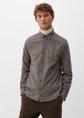 s.Oliver Langarmhemd Slim: Hemd aus Baumwolltwill