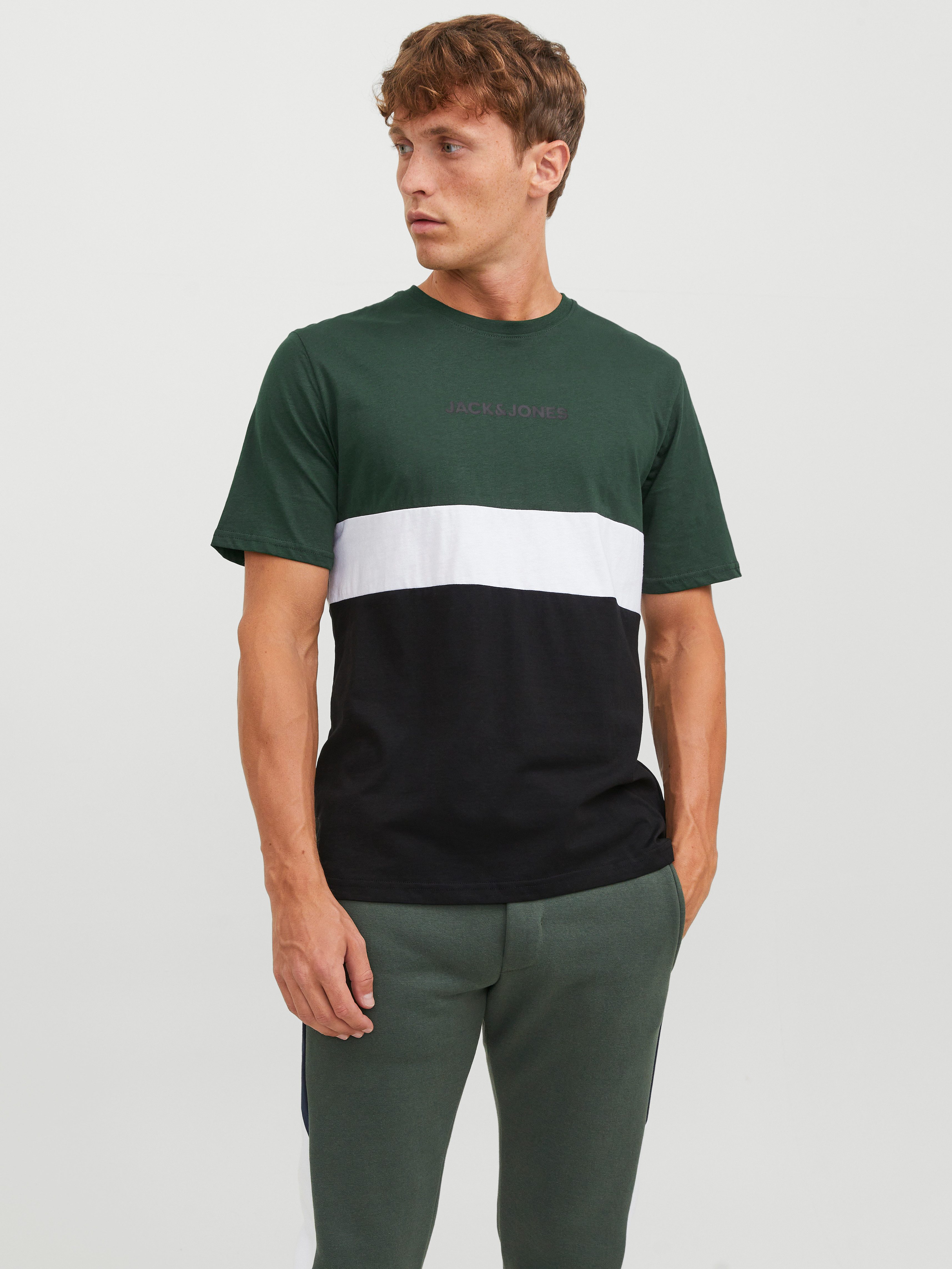 Rundhalsshirt JJEREID BLOCKING TEE SS NOOS