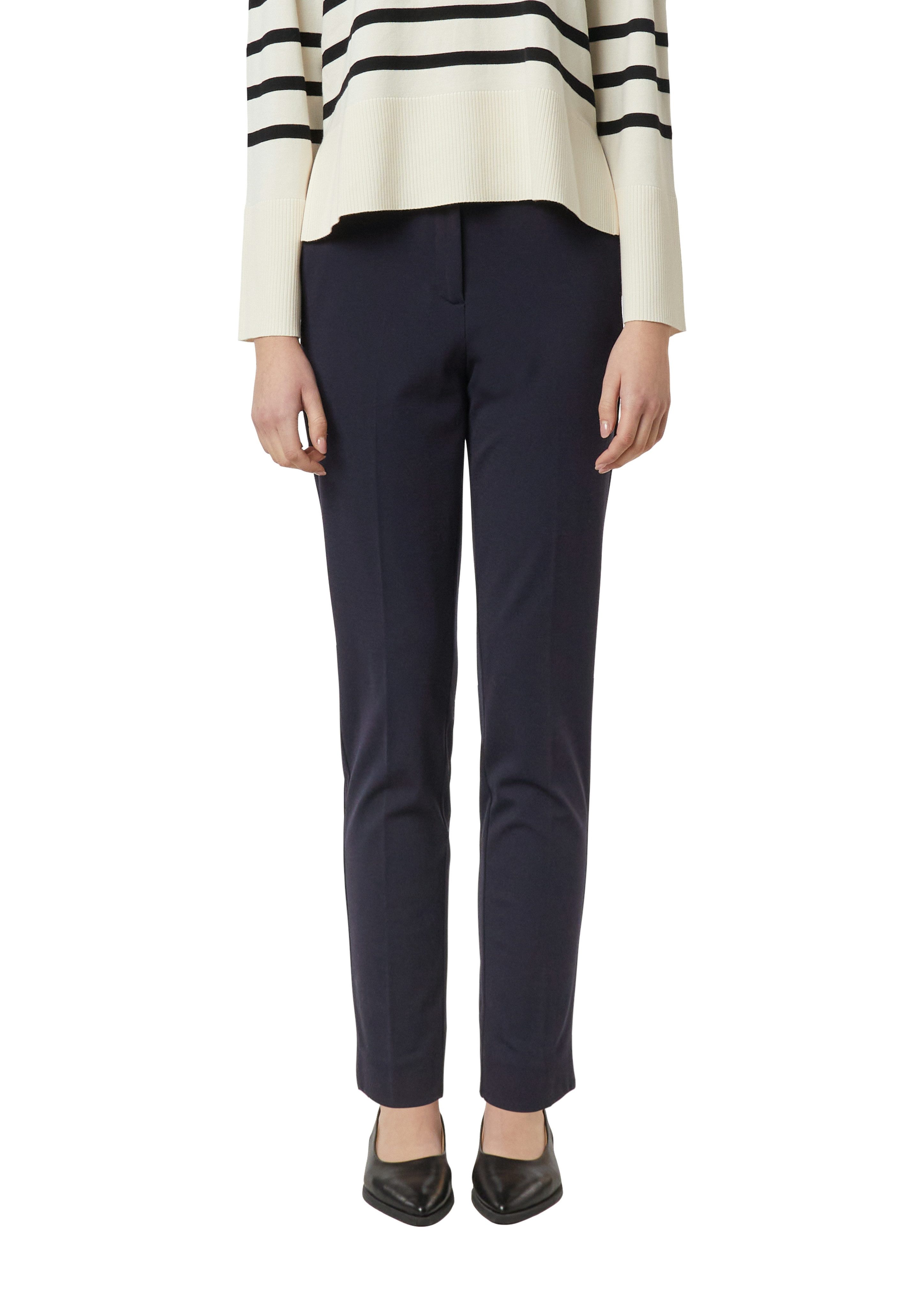 comma Stoffhose mit Bundfalte und Viskose-Stretch