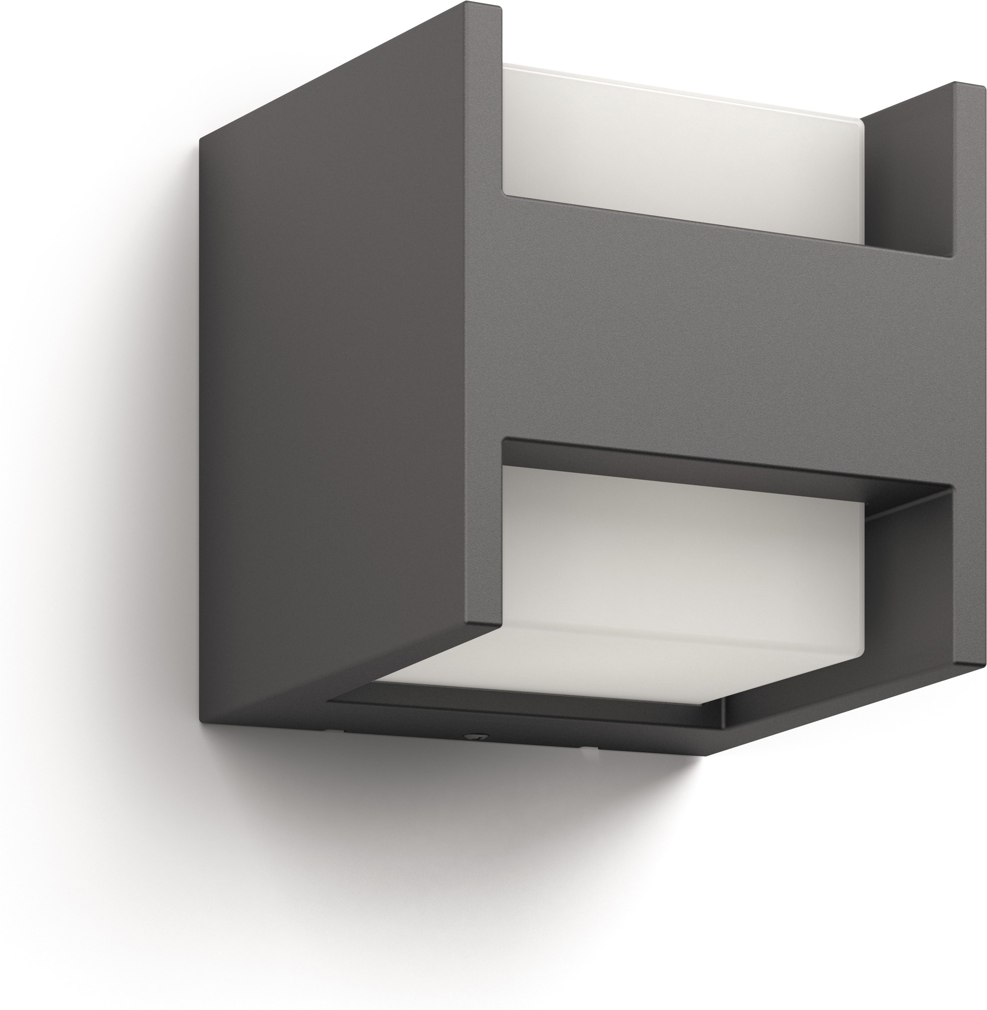 Philips LED Außen-Wandleuchte Outdoor Ultra-Efficient Arbour up/down 3.8W, 2700 Kelvin, anthrazit, LED fest integriert, Warmweiß