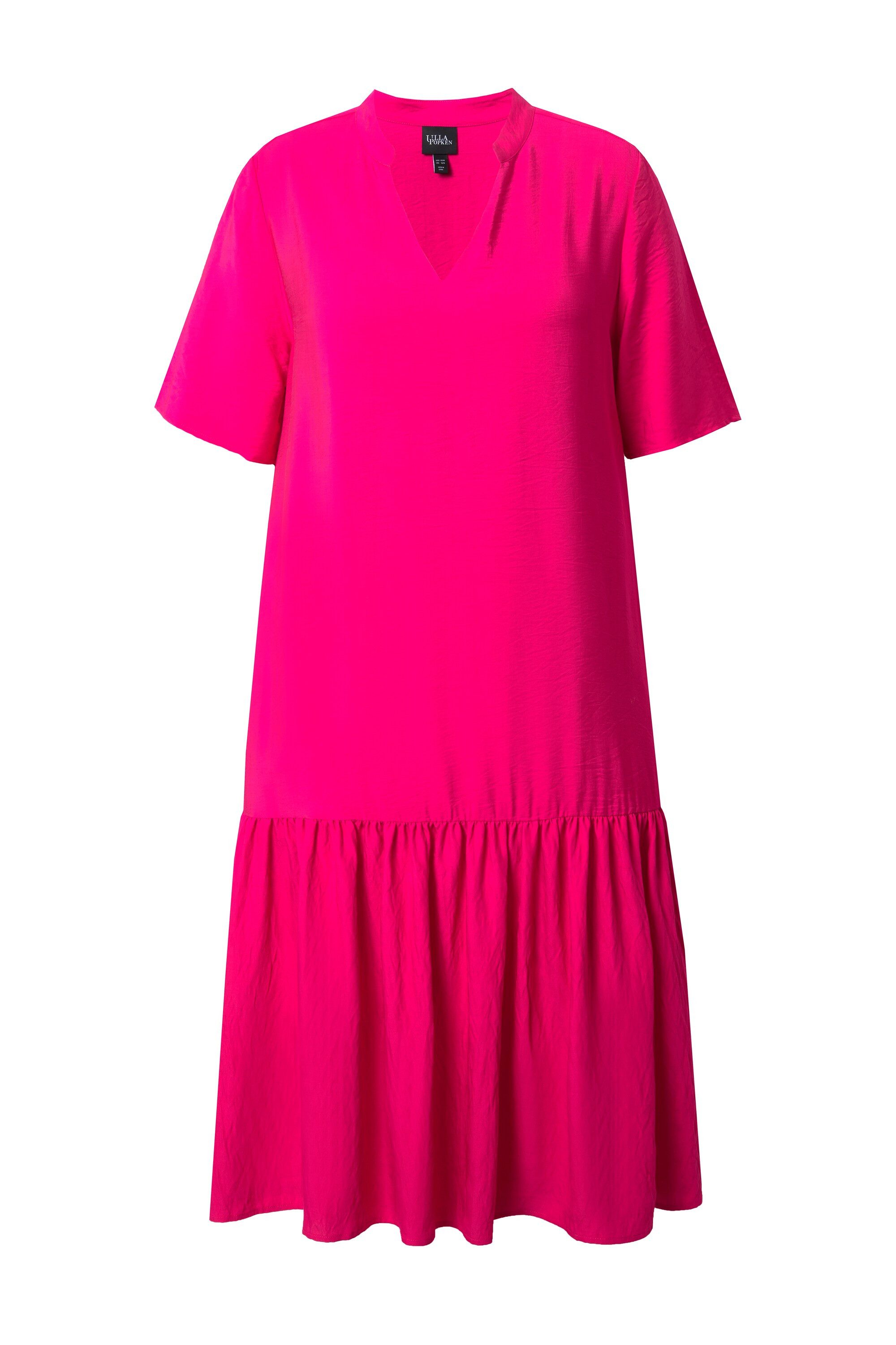 Ulla Popken Midikleid Midikleid Volantsaum A-Linie günstig online kaufen