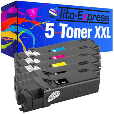 Tito-Express Tonerpatrone 5er Set ersetzt Dell 1320 Dell-1320 Dell1320, für Dell 1250c 1350cnw 1355cn 1355cnw