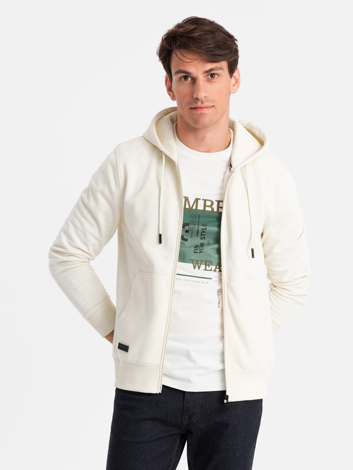 OMBRE Kapuzensweatjacke Kapuzensweatshirt