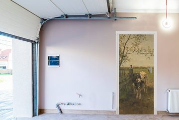 MuchoWow Türtapete Der Milchwagen - Gemälde von Anton Mauve, Matt, bedruckt, (1 St), Fototapete für Tür, Türaufkleber, 75x205 cm