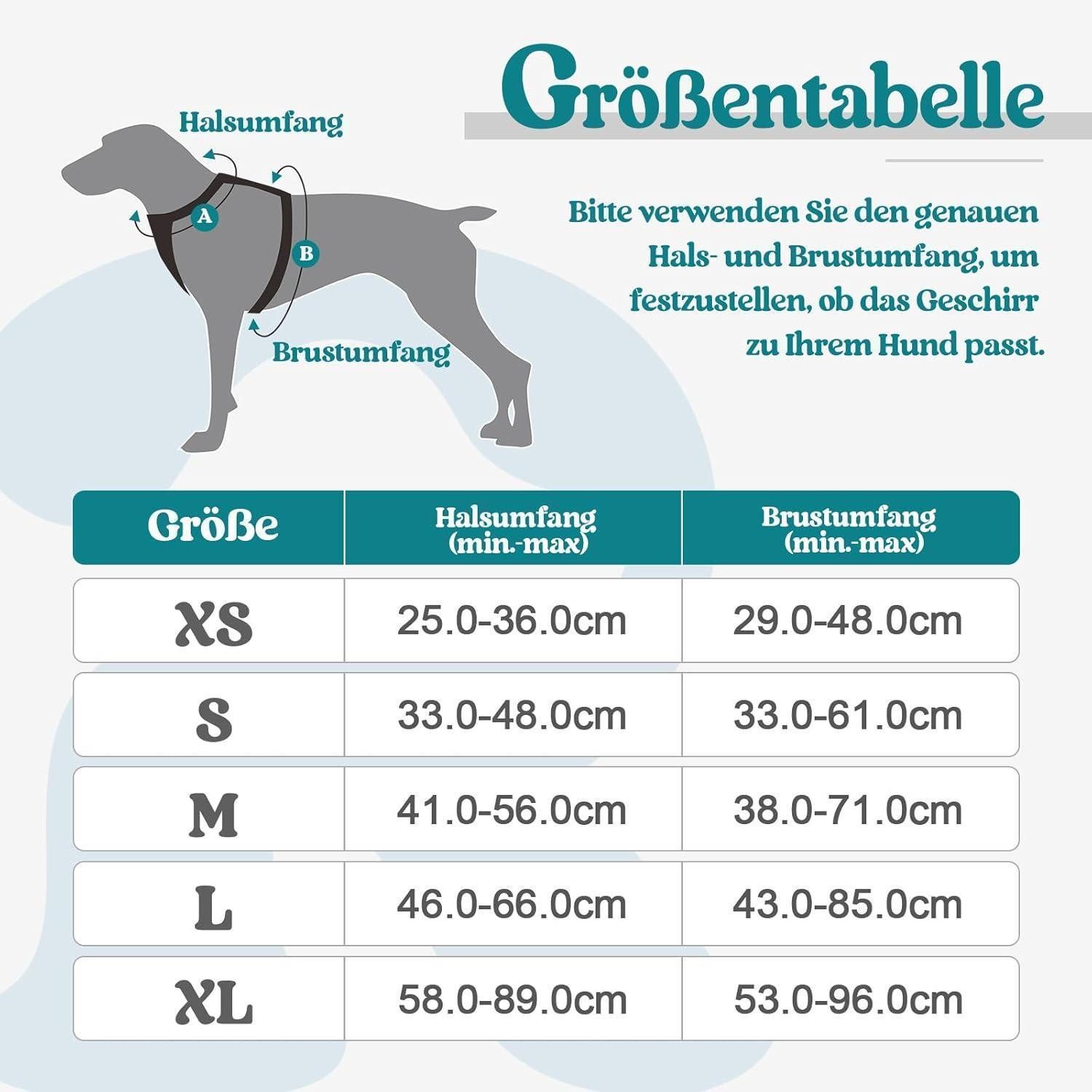 LuxusKollektion Hunde-Sicherheitsgeschirr Hundegeschirr Antizug Brustgeschirr Dunkelgrün L 1er Pack
