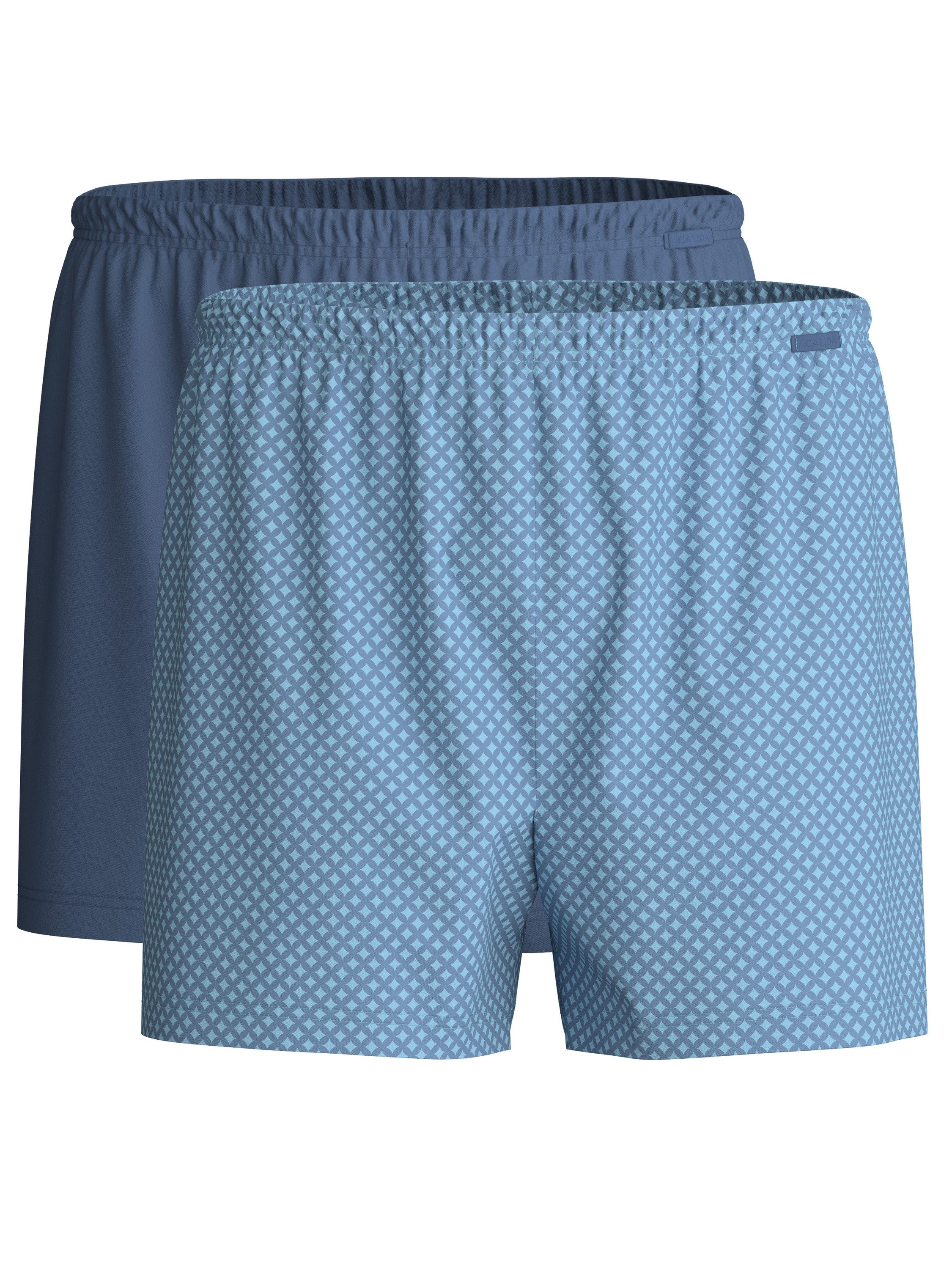 CALIDA Boxershorts Cotton Special Herren (2-St., 2er-Pack) im Doppelpack, aus 100% Baumwolle