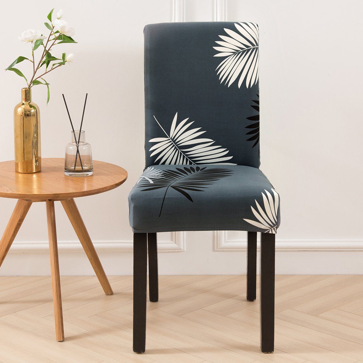 Stuhlhusse Geometrische Stuhlhusse Set mit Blumenmuster in Erhältlich in 17Farben, BTTO, Sitzflächenhusse langlebig verfügbar für Esszimmer Party Dekor Farbe#3