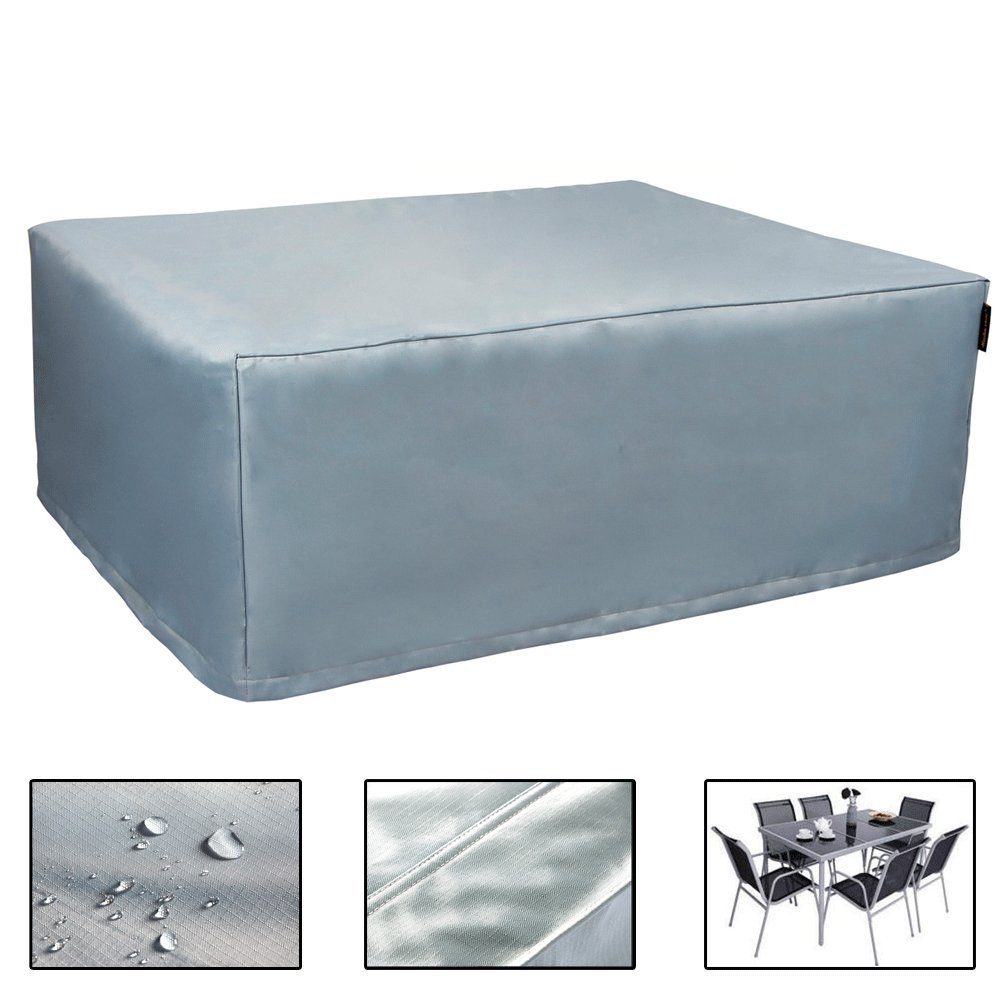 Hentex Gartenmöbel-Schutzhülle Abdeckung Gartenmöbel, Rechteckig Möbelsets Sitzgarnituren