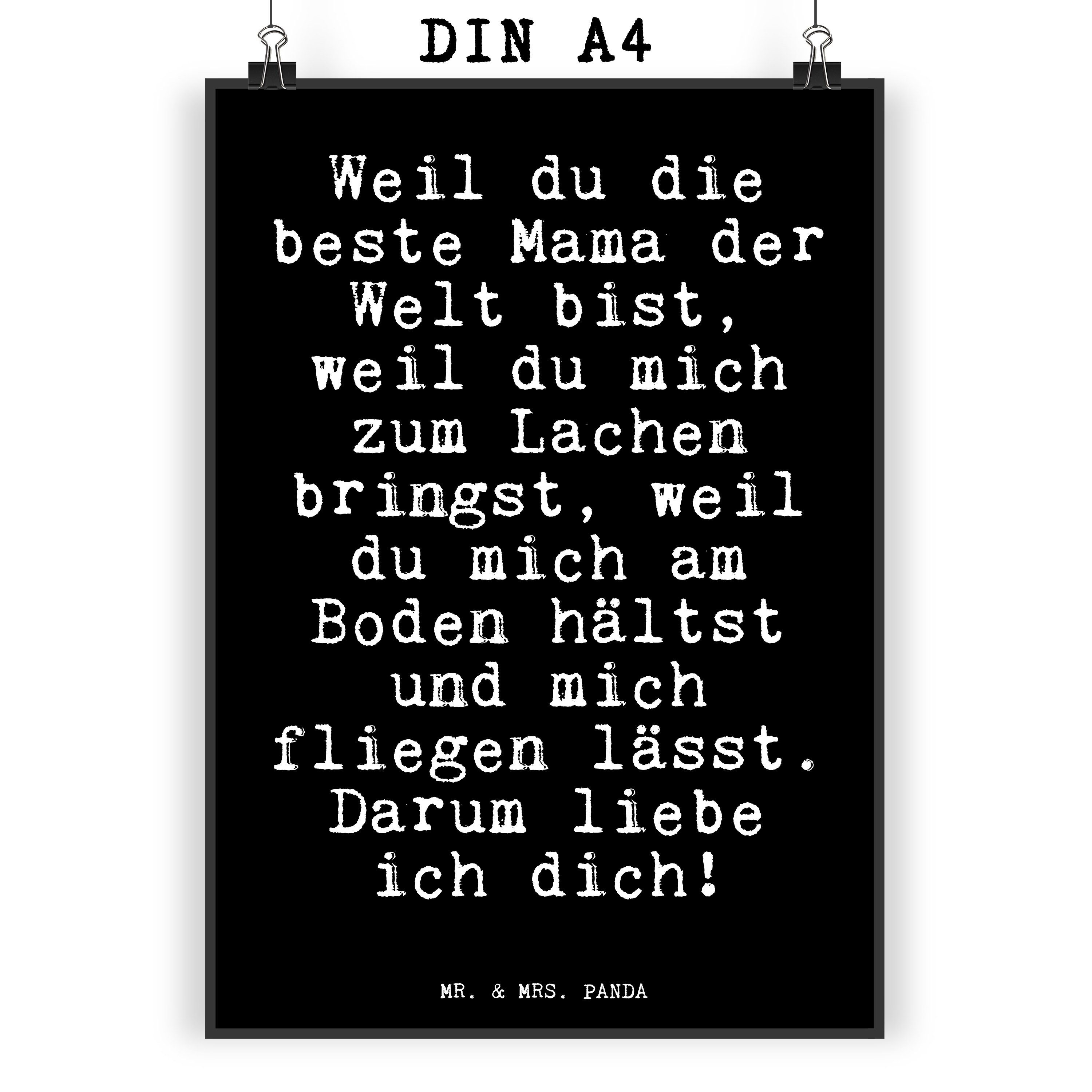 Mr. & Mrs. Panda Poster »Weil du die beste Mama der Welt bist, weil du