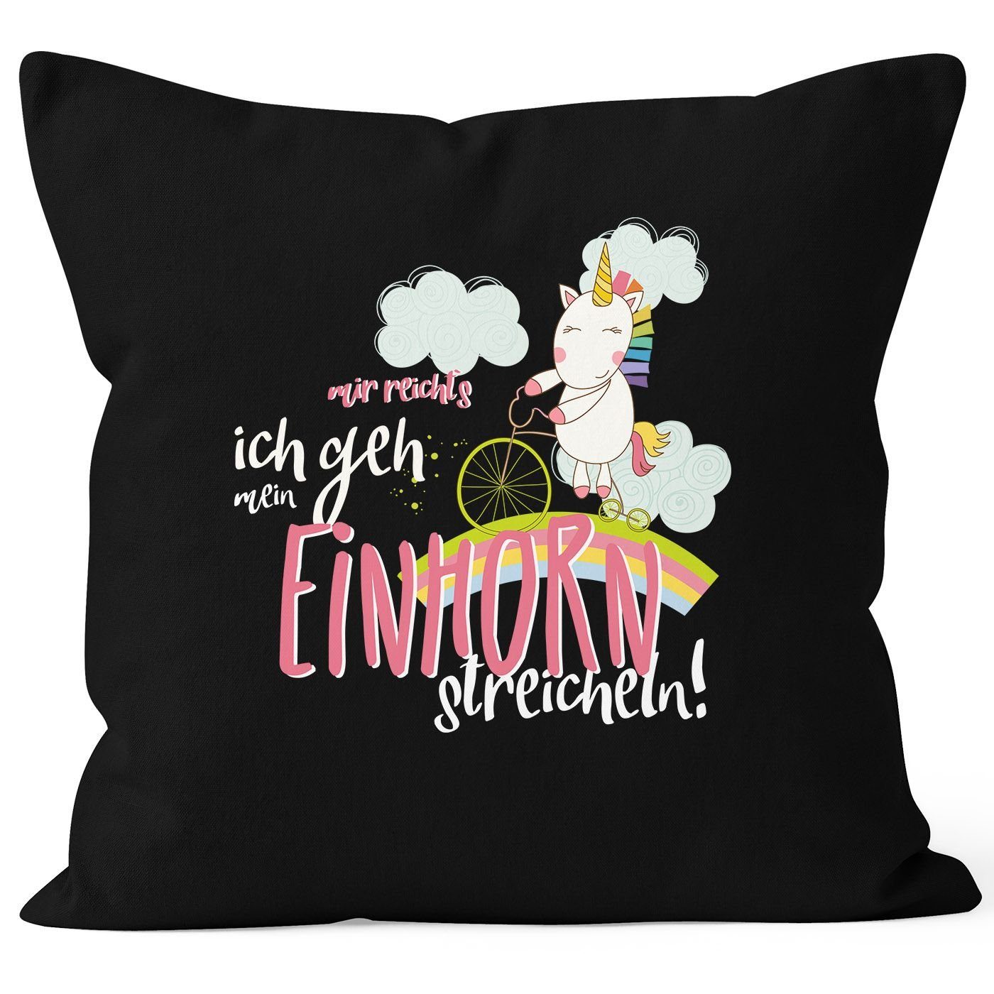 MoonWorks Dekokissen Kissenbezug Einhorn auf Fahrrad günstig online kaufen
