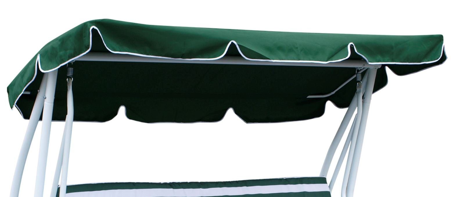 DEGAMO Hollywoodschaukelersatzdach »MIAMI«, (1-tlg), für 4-sitzer Schaukel  228x120cm, dunkelgrün mit weißen Kedern online kaufen | OTTO
