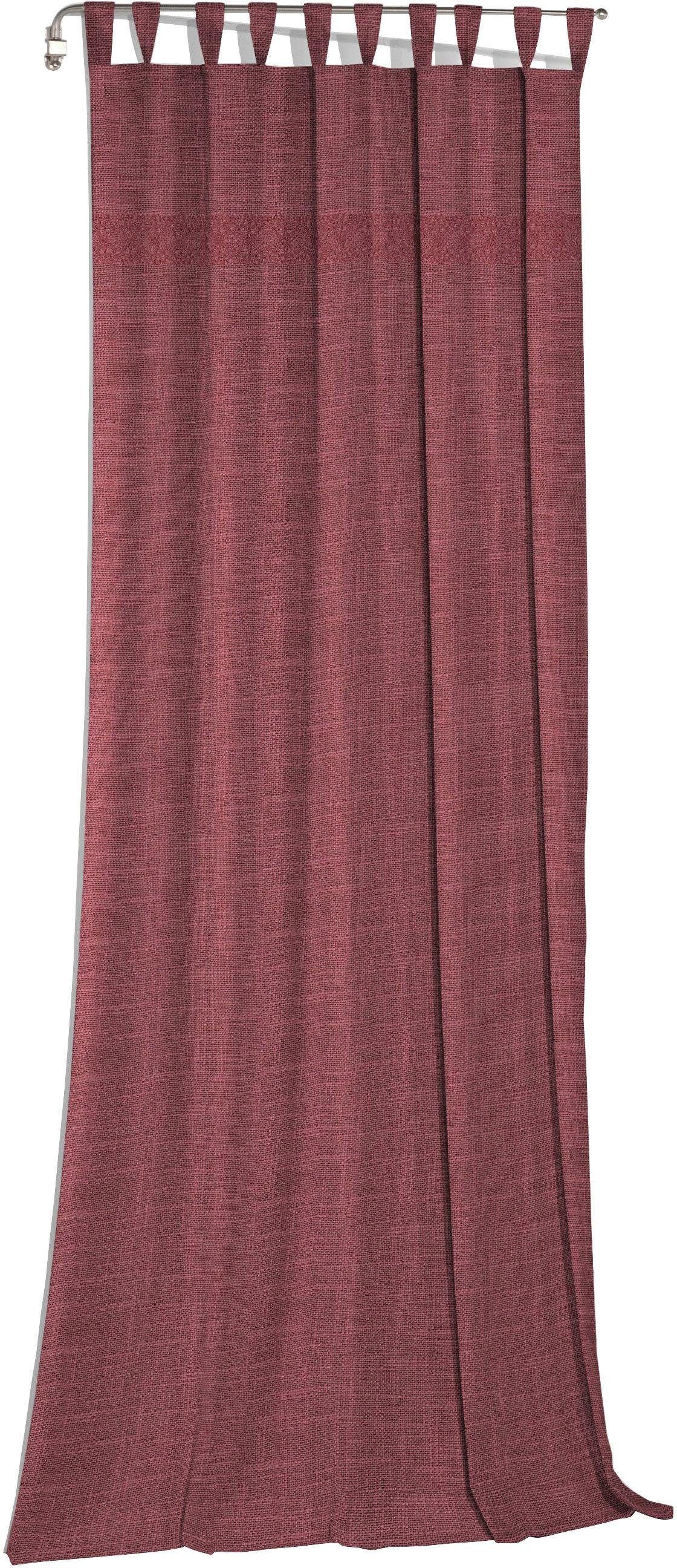Vorhang Wiessee, Wirth, Schlaufen (1 St), blickdicht, Jacquard rosa