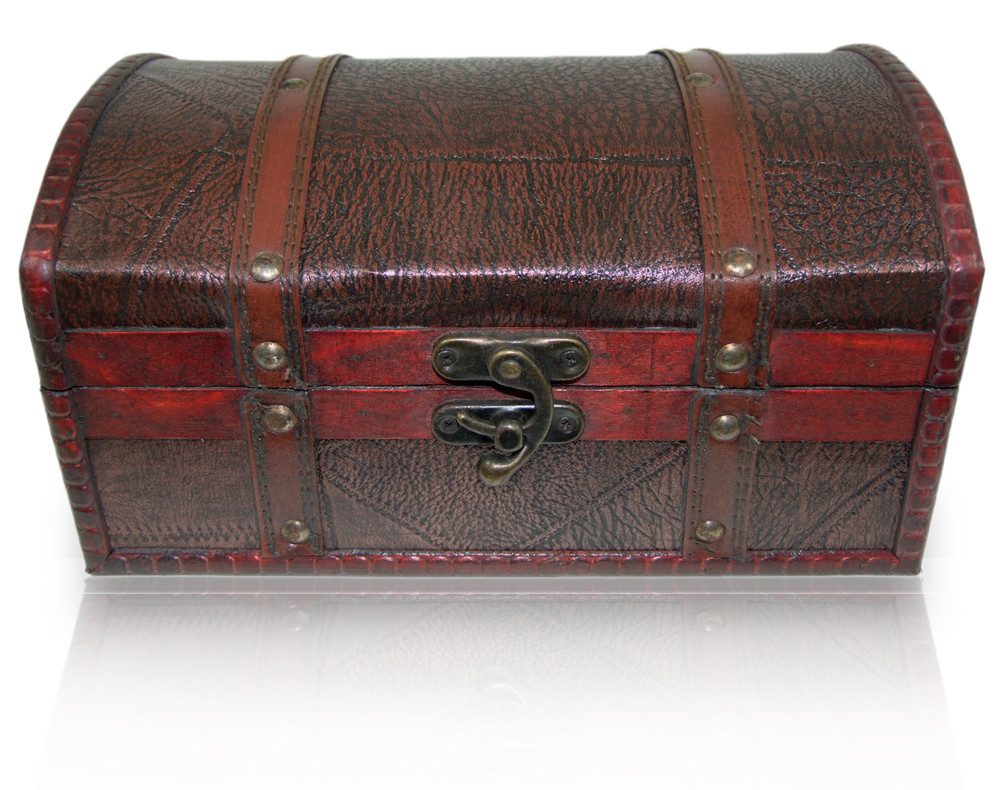 Das Kostümland Geschenkbox Schatzkiste Holz Piratentruhe Geschenkbox Aufbewah
