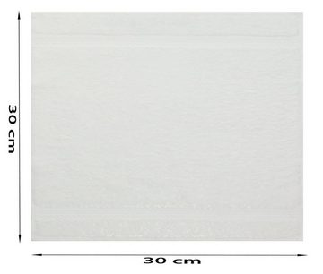 Betz Seiftuch 10 Stück Seiftücher Premium 100% Baumwolle Seiflappen Set 30x30 cm Farbe nussbraun und weiß