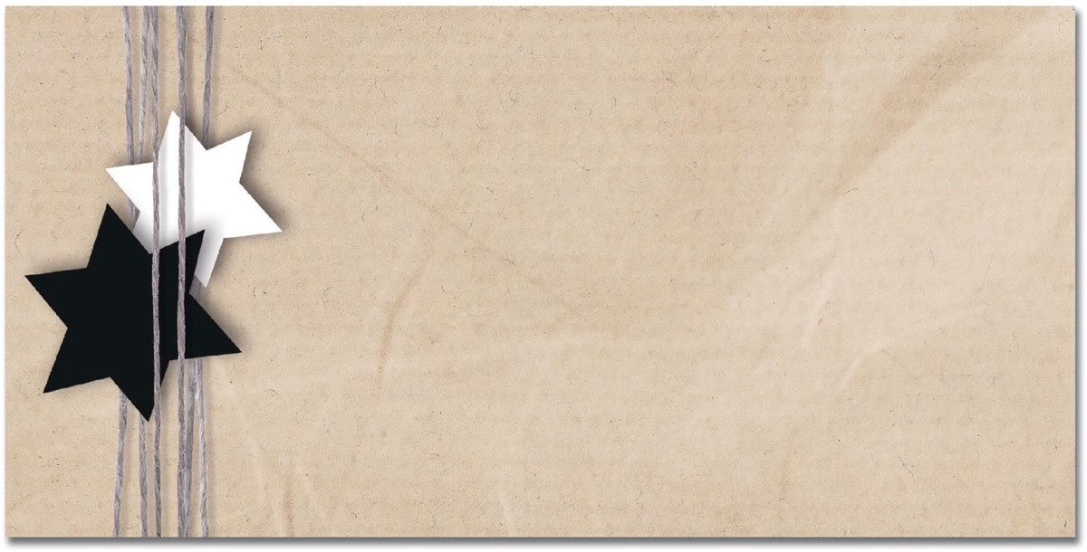 Sigel Designpapier Weihnachts-Umschlag DIN lang 90g Christmas Wrapping VE=50 Stück