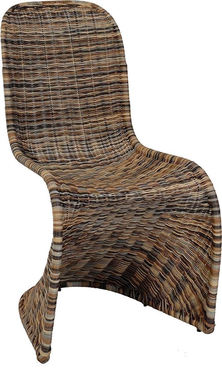 Krines Home Esszimmerstuhl Schwingstuhl Esszimmer Stuhl aus Rattan Freischwinger Schwinger Mehrfarbig | Stühle