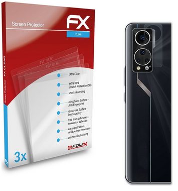 atFoliX Schutzfolie Displayschutz für ZTE Axon 30 5G Lens, (3 Folien), Ultraklar und hartbeschichtet