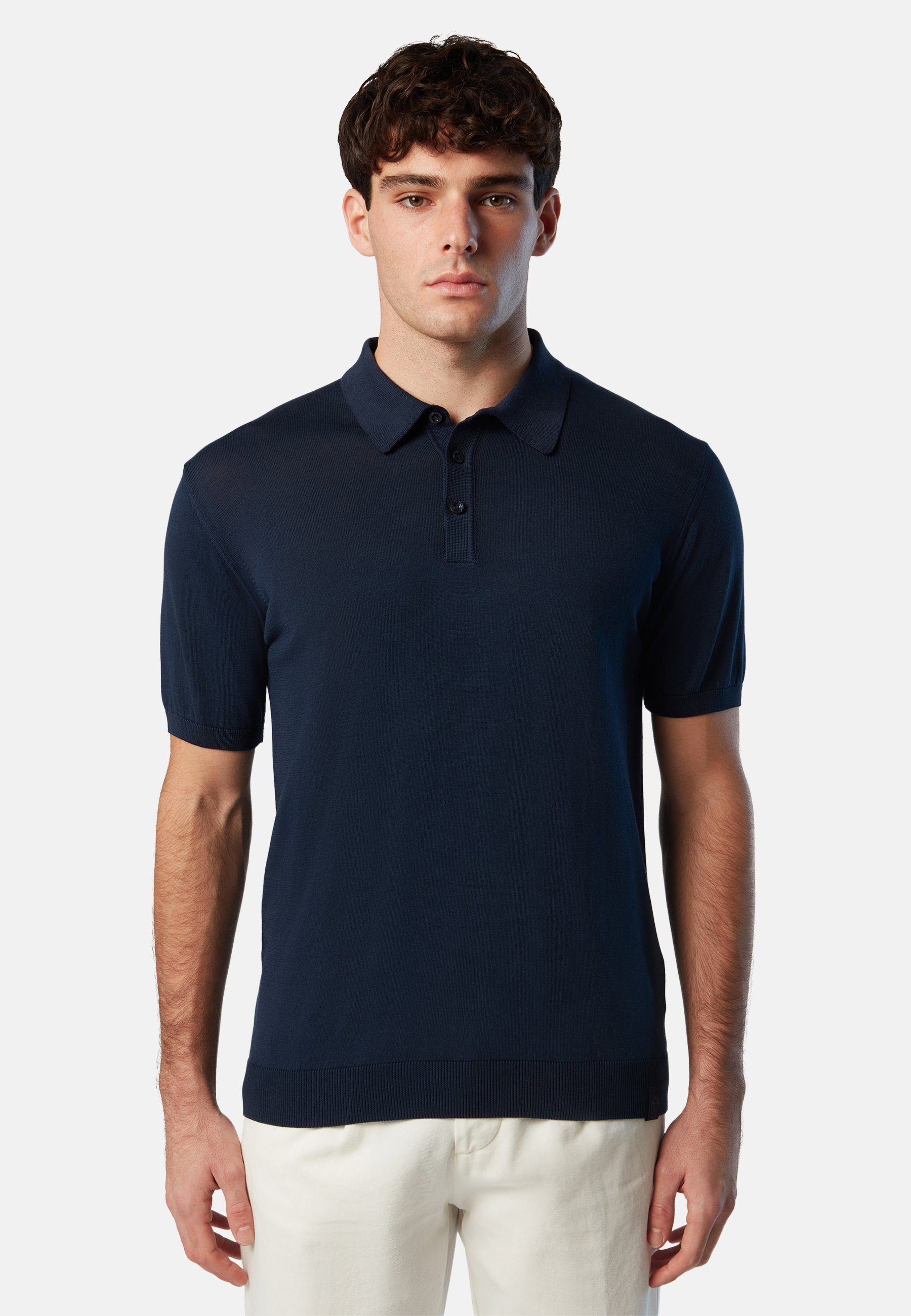 North Sails Poloshirt Poloshirt aus Bio-Baumwolle mit klassischem Design BLUE