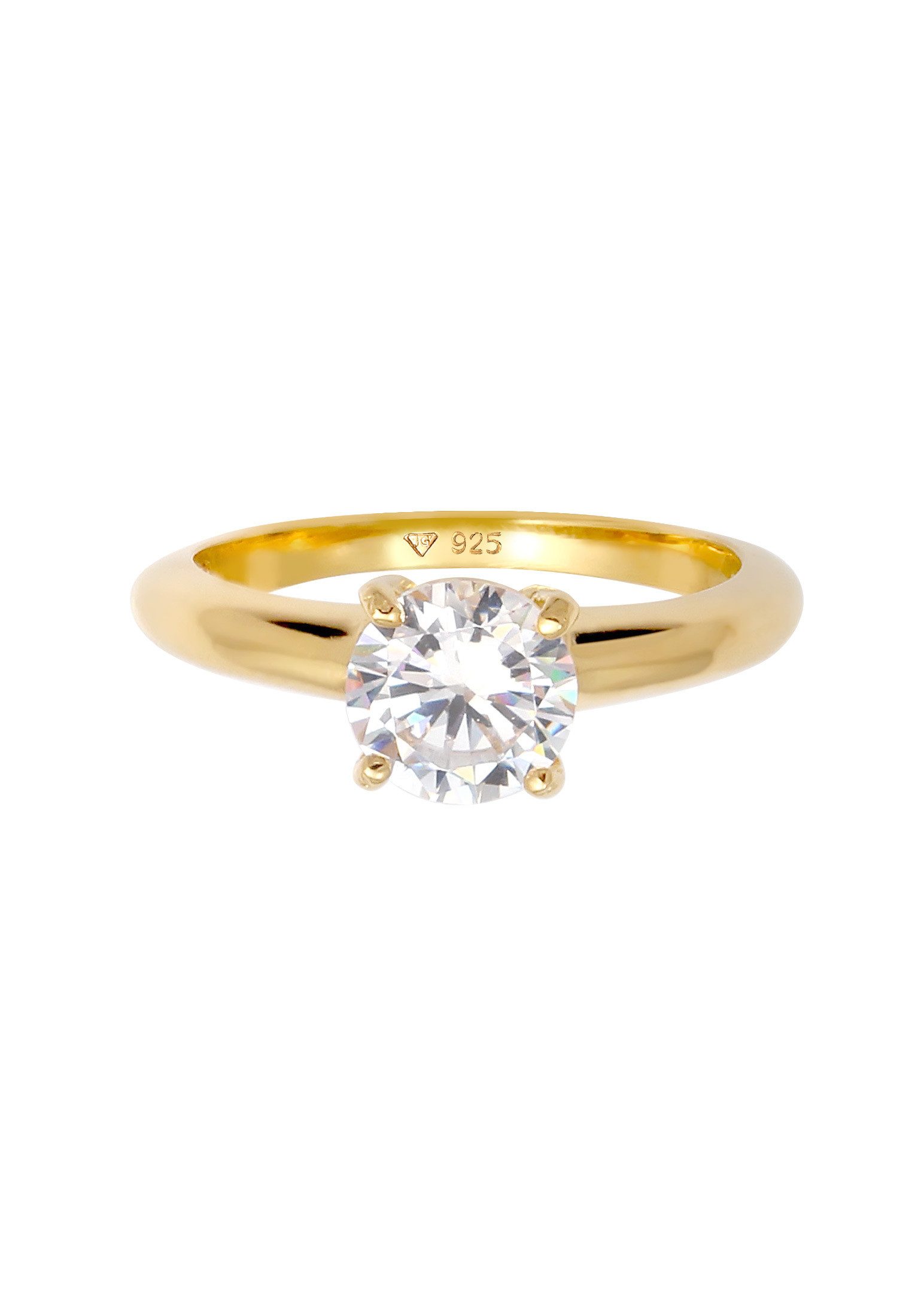 Elli Fingerring Solitär Klassisch Zirkonia Verlobung 925 Silber günstig online kaufen