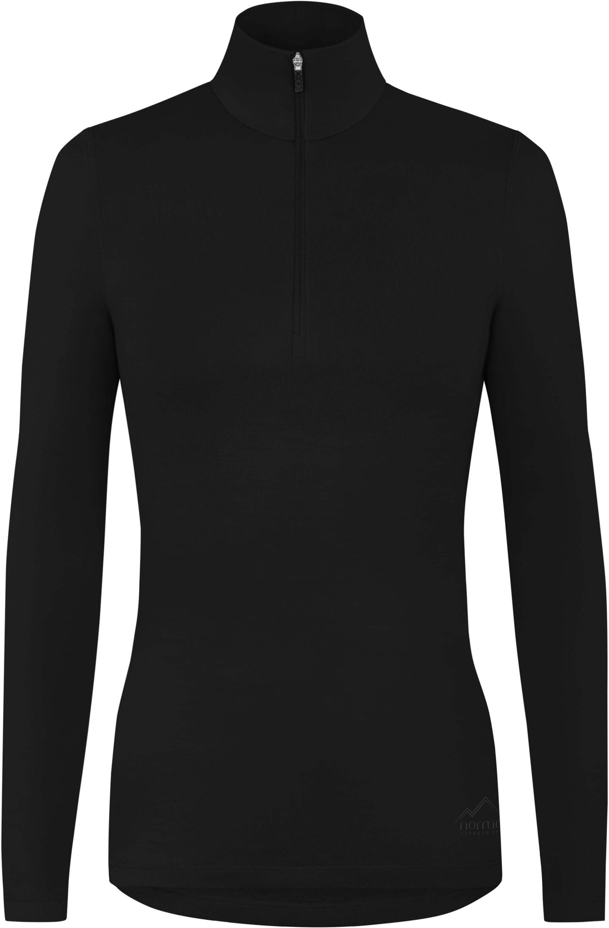 normani Langarmshirt Damen Merino Langarm mit 1/4 Zipper Launceston Merino Winter Outdoor Ski Pullover - Aus Merinowolle