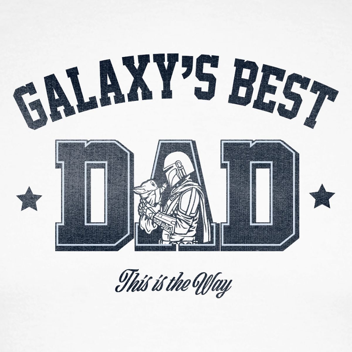 Spreadshirt T-Shirt Star Wars: Mandalorian Galaxies Best Dad Motiv Baseball Langarmshirt H (1-tlg)