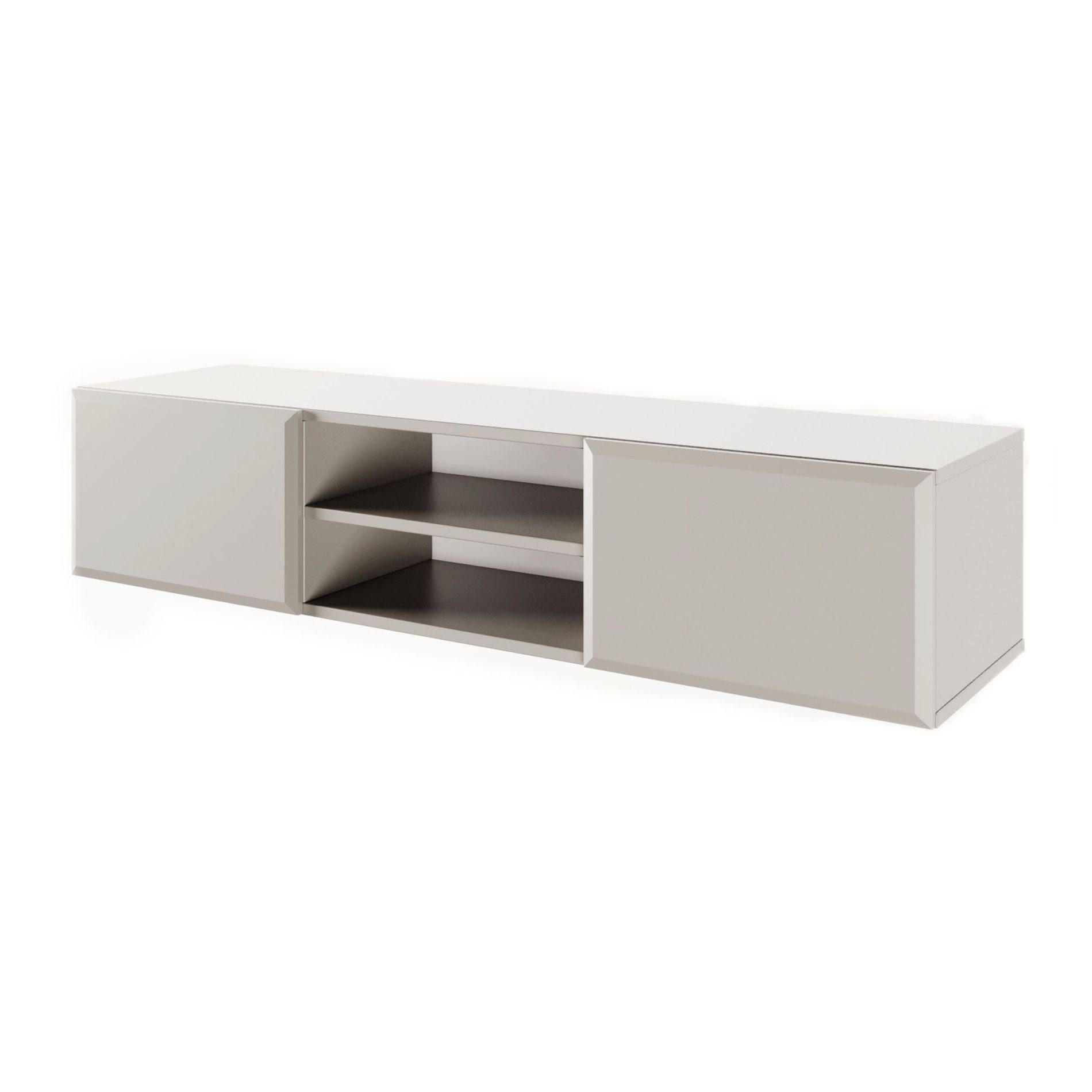 Selsey TV-Schrank CHOCOLATED hängend, 2-türig mit offenem Fach, 137 cm