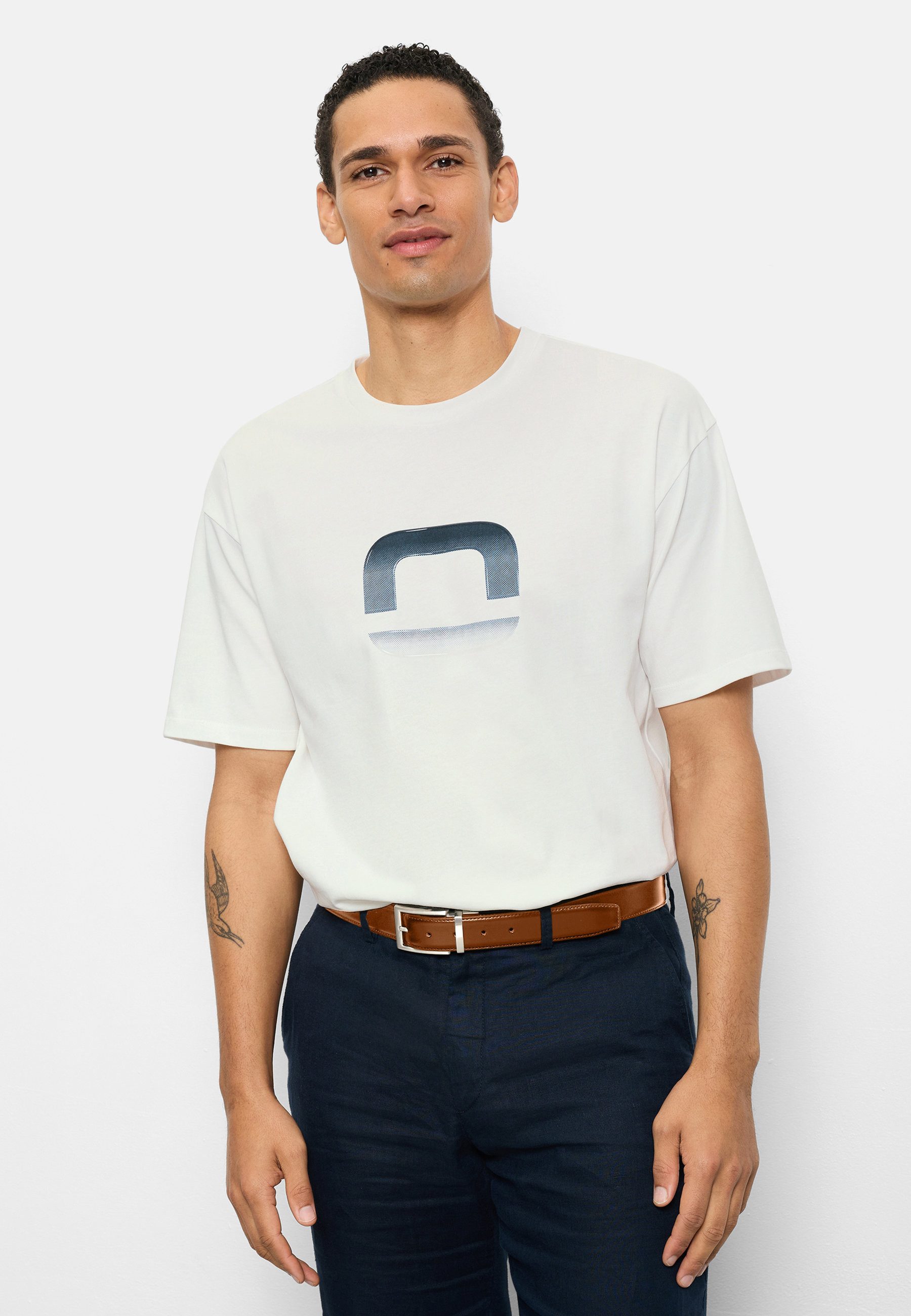 OLYMP T-Shirt OLYMP Casual Wirk, T-Shirt