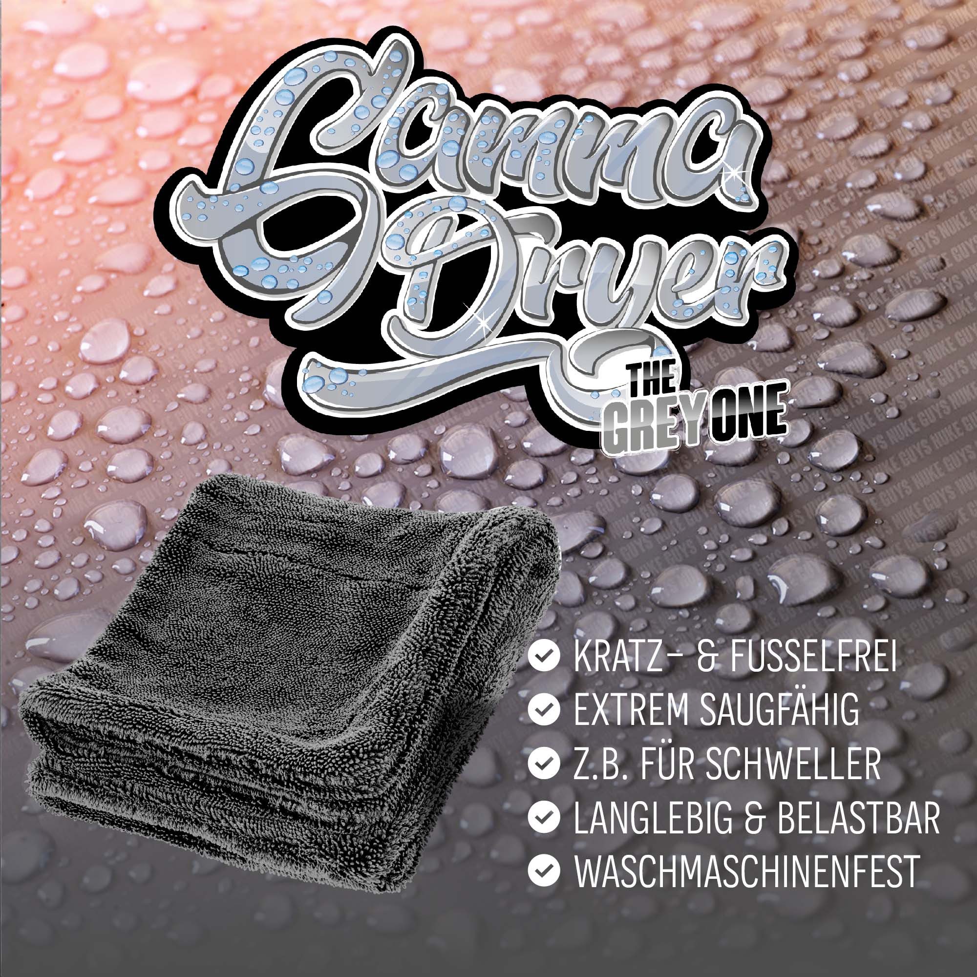 Nuke Guys Microfaser Auto Trockentuch - Gamma Dryer S bis XXL Mikrofasertuch (Microfaser, 40x40 cm, 1-tlg., Gamma Dryer S - Grau - 40x40cm 1400GSM)