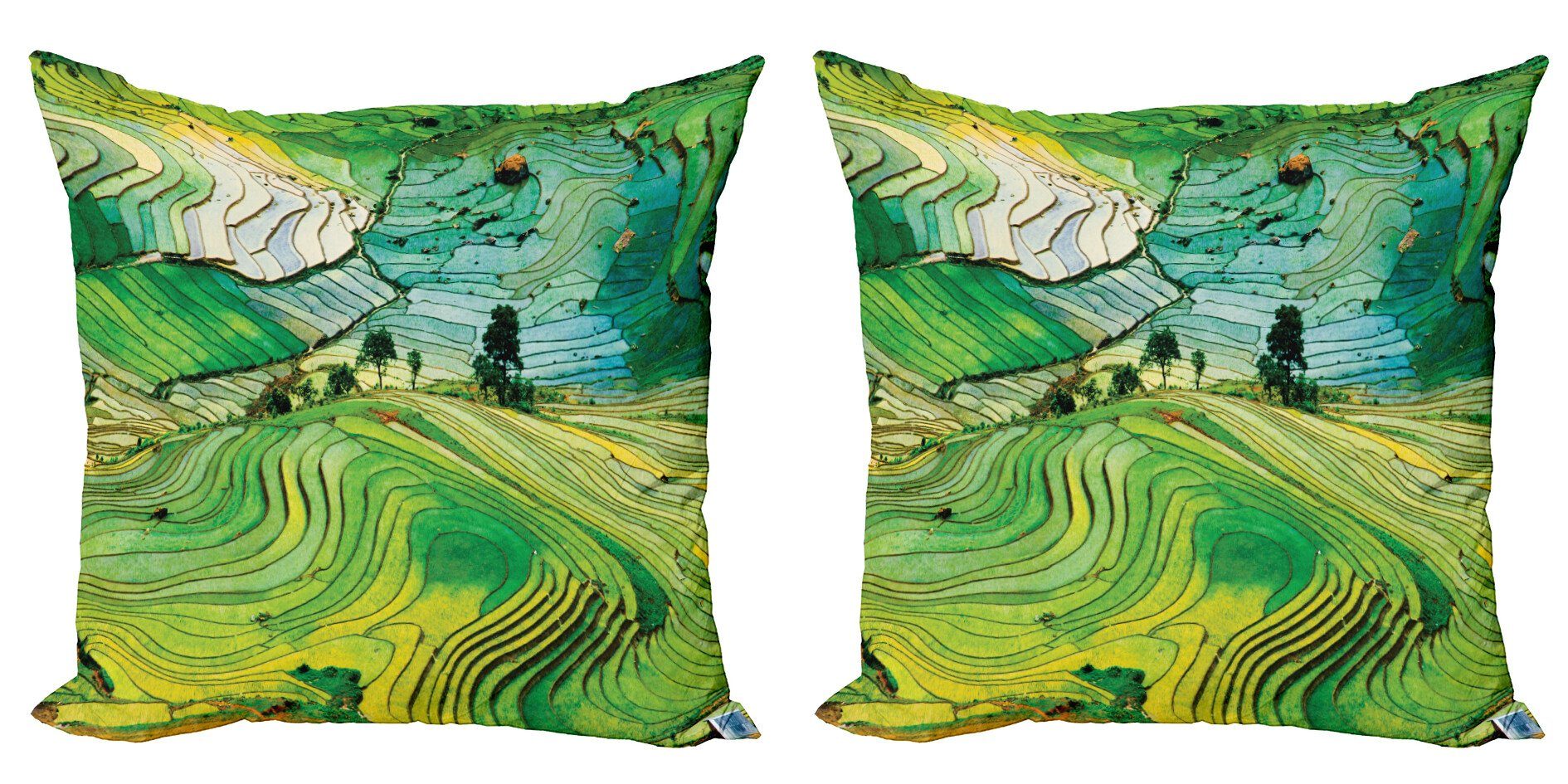 Kissenbezüge Modern Accent Doppelseitiger Digitaldruck, Abakuhaus (2 Stück), Landschaft Luft Landschaft Natur