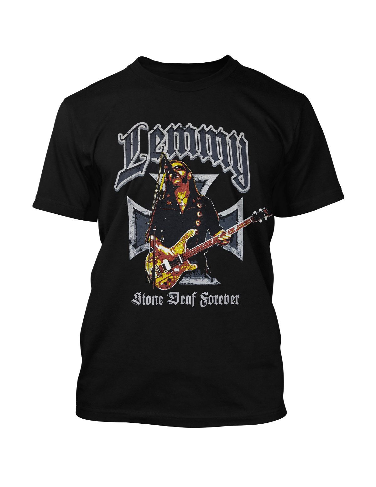 Motörhead T-Shirt Lemmy Iron Cross Stone Deaf Forever