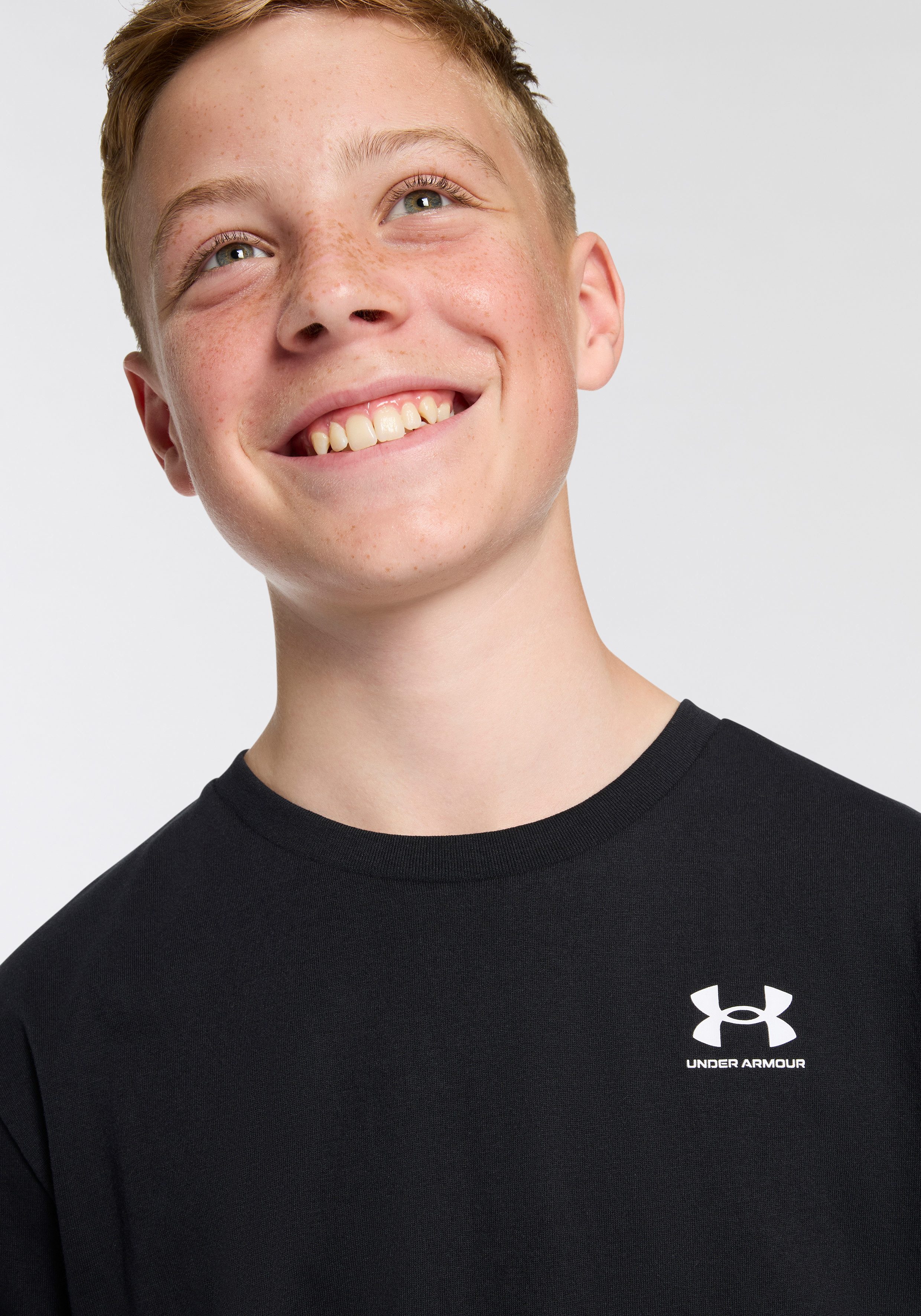 Under Armour® T-Shirt UA B SPORTSTYLE LC SS für Jugendliche, sportlicher Stil, mit Logodrucken, Kurzarm