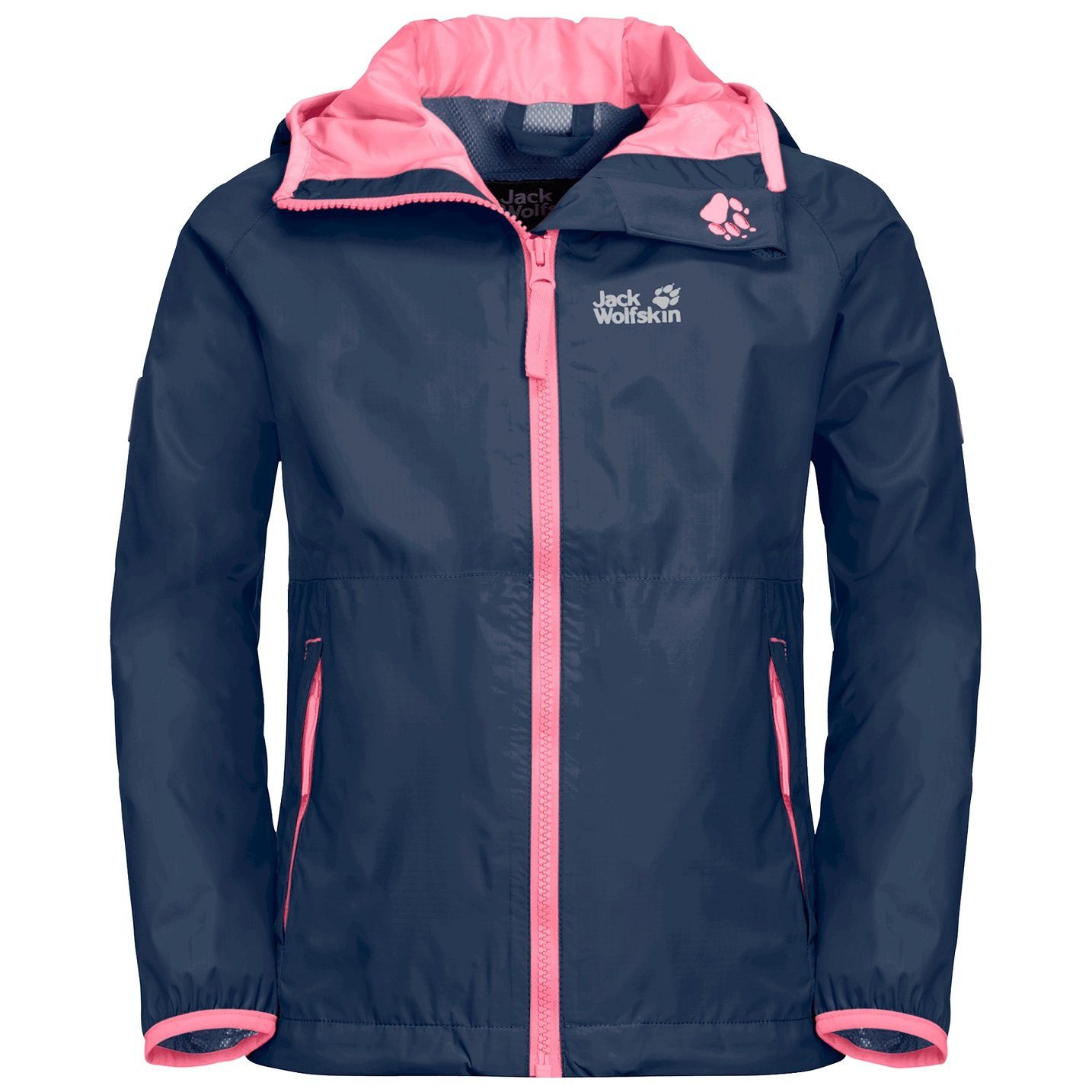 Regenjacke Rainy (wind- und wasserdicht) indigoblau/pink Kinder