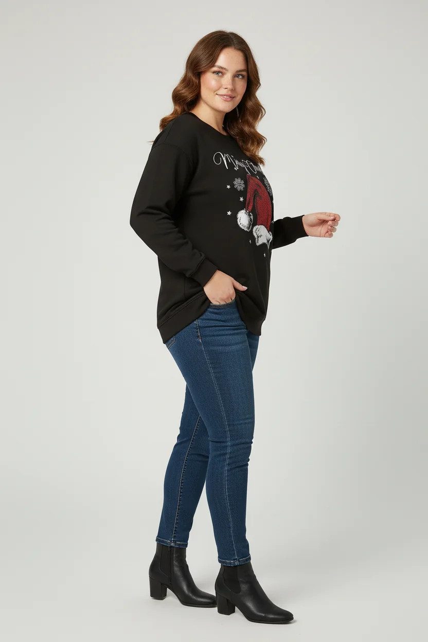 Shape of You Kapuzenpullover Weihnachtsmützen-Sweatshirt günstig online kaufen