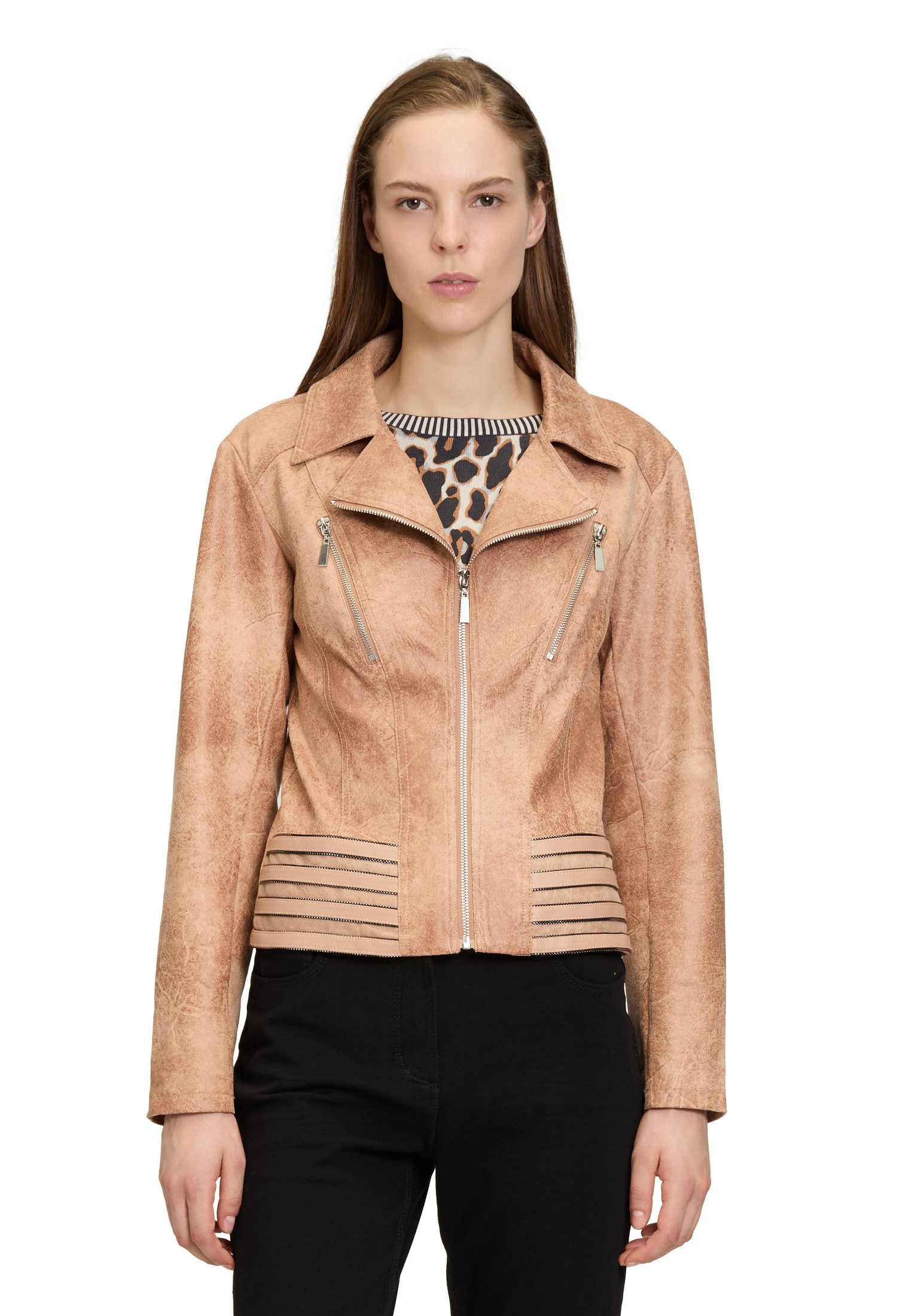 Jackenblazer Betty Barclay Bikerjacke mit Reißverschluss