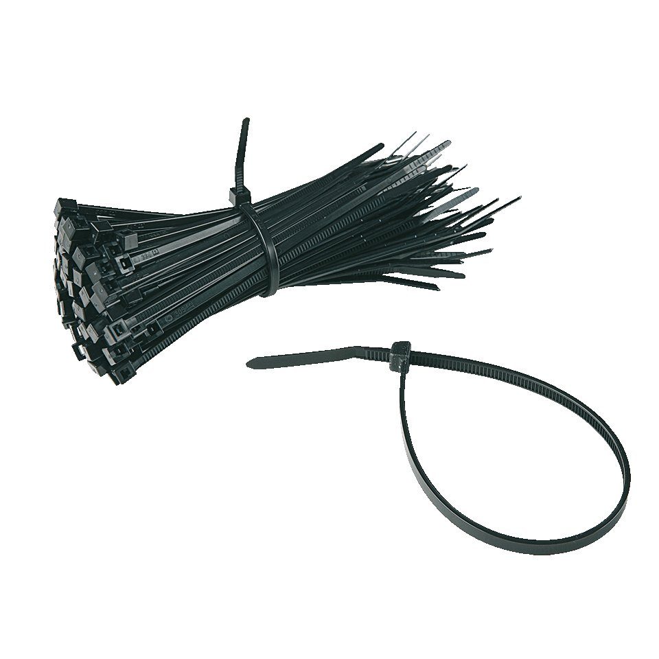 König Werbeanlagen Montagezubehör Kabelbinder Standard, 2,5x100mm, UV-beständig, schwarz, Polyamid 6.6, 100/VE