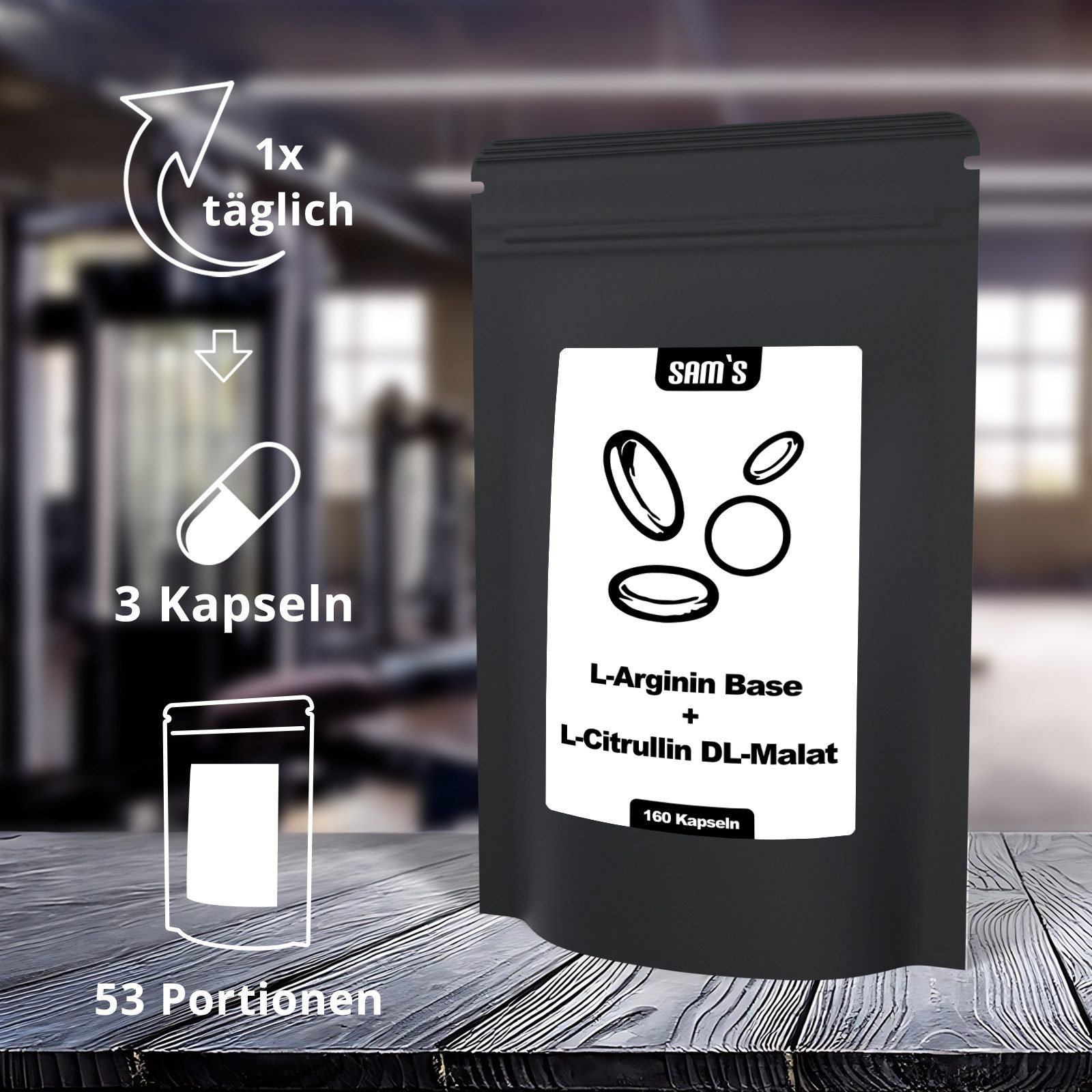 SAM'S Arginin Citrullin Kapseln, 160 St.