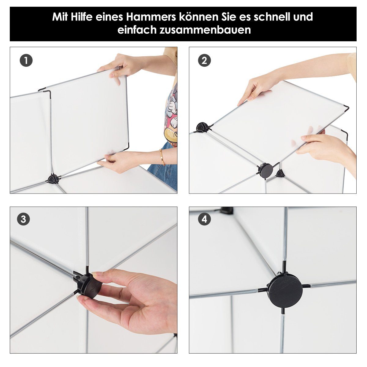 COSTWAY Steckregal, 32 x DIY Regalsystem, 95 stapelbar, Würfel, x 6 cm 94,5