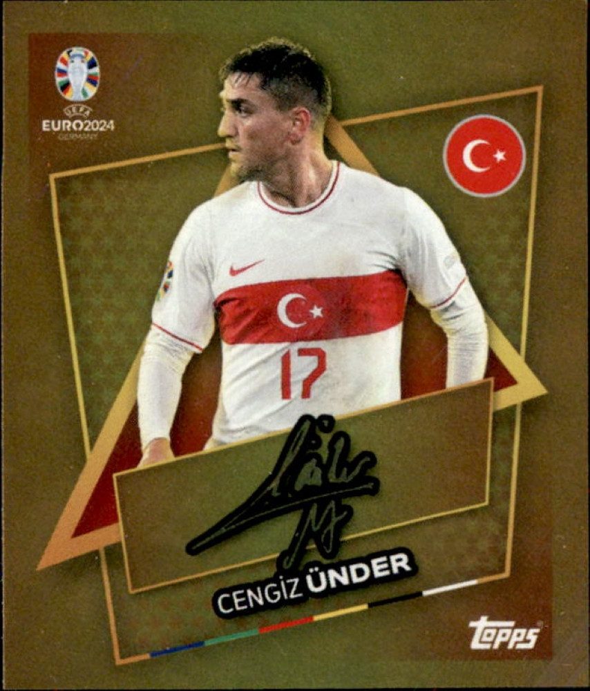 Topps Sammelkarte TUR SP - Cengiz Ünder - Star Player - Gold Signiture - 2024