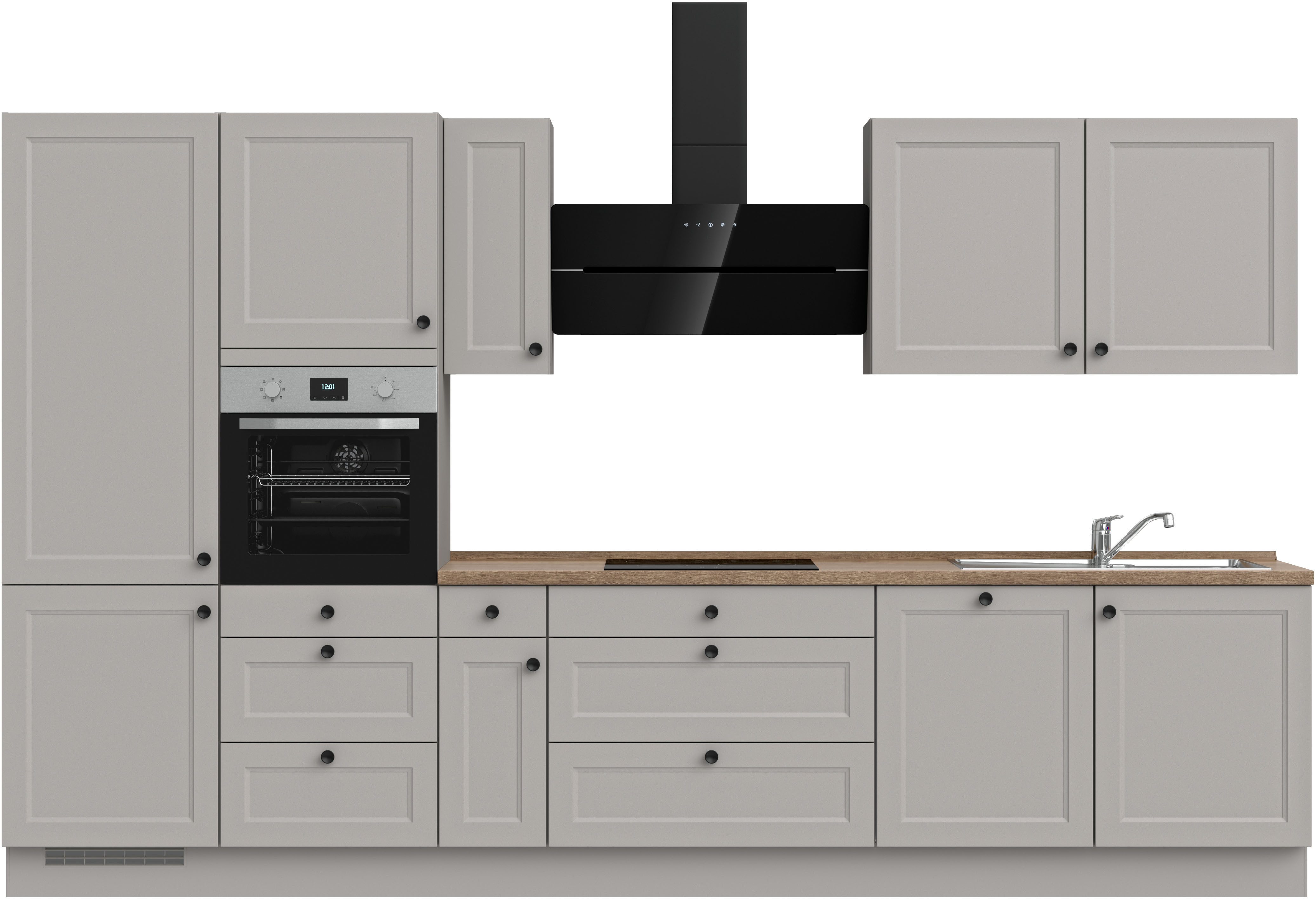 nobilia® Küchenzeile "Cascada II", vormontiert, Breite 360 cm, Ausrichtung wählbar, wahlw. mit E-Geräten