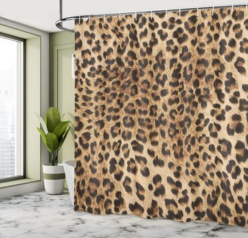 Abakuhaus Duschvorhang Moderner Digitaldruck mit 12 Haken auf Stoff Wasser Resistent Breite 175 cm, Höhe 180 cm, Leopard-Druck Wildtierhaut